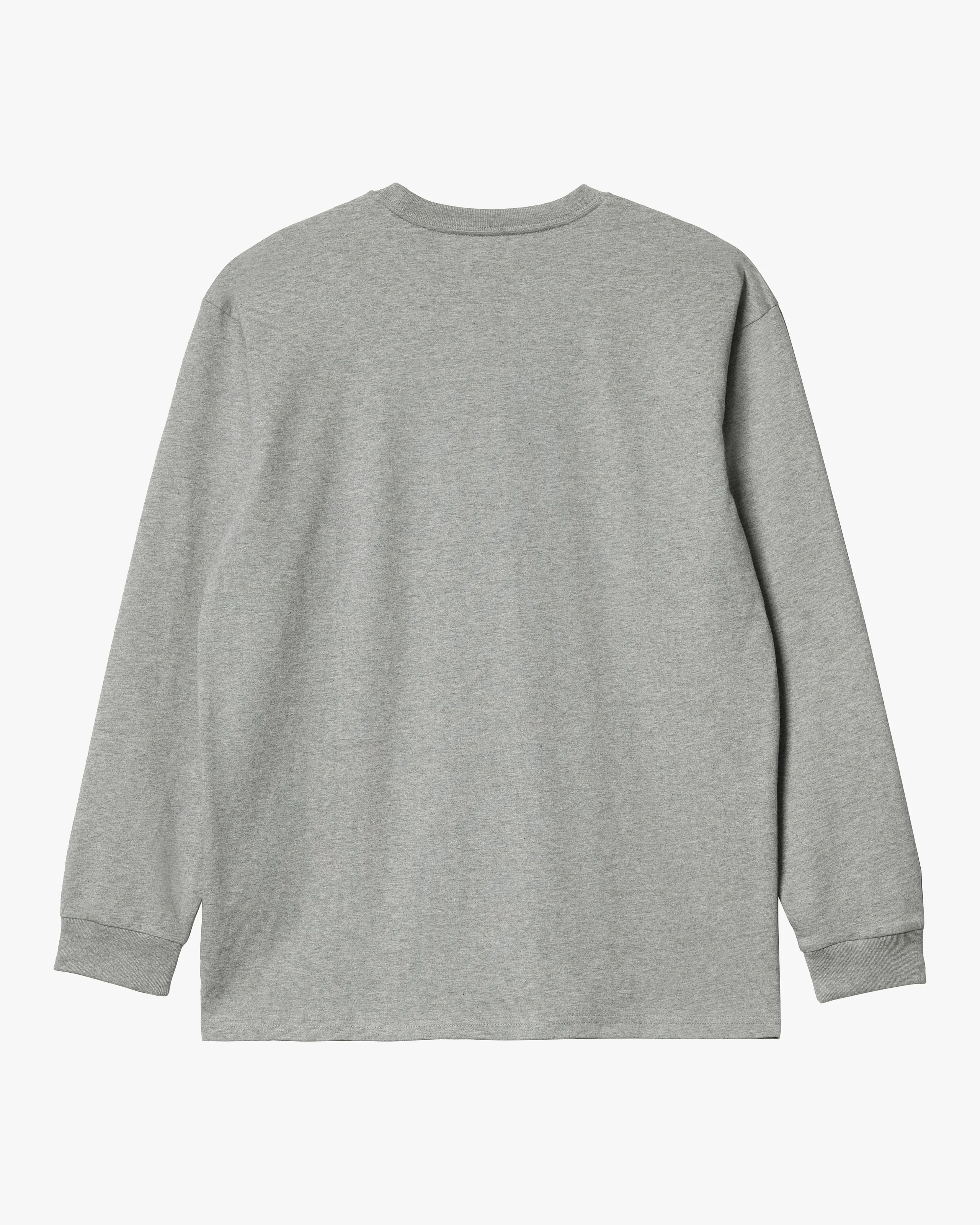 Carhartt WIP L/S Chase Tee - Grey Heather / Gold - Image 5