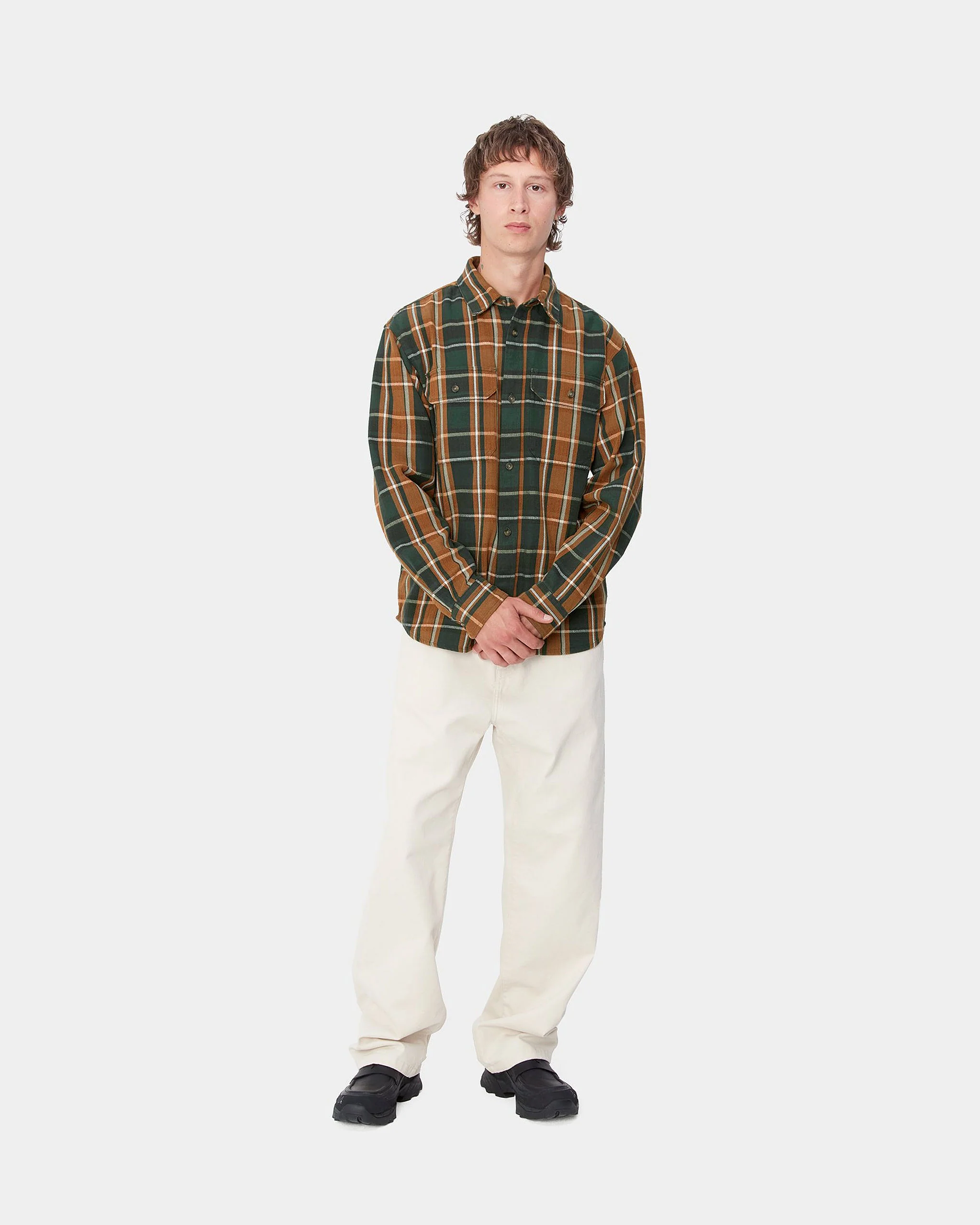 Carhartt WIP L/S Hobart Shirt - Hobart Check / Sycamore Tree - Image 4