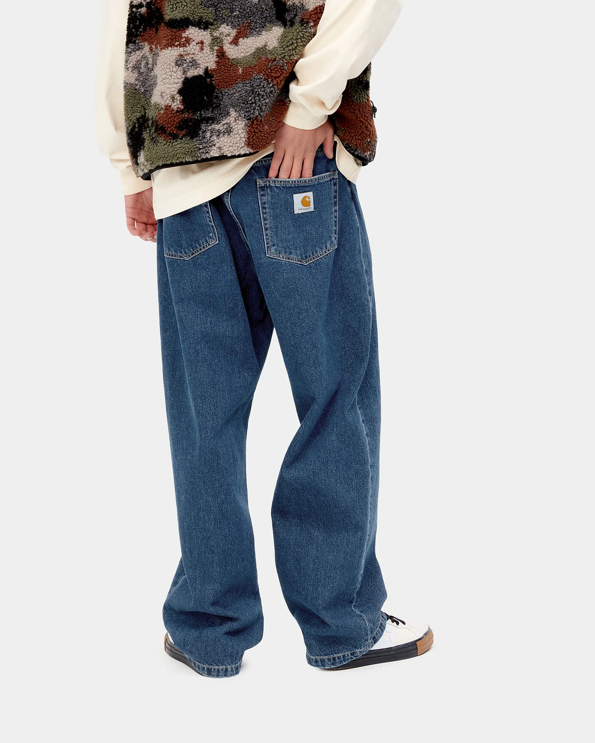 Carhartt WIP Landon Pant Loose Fit Mens Jeans - Blue Stone Washed - Image 2