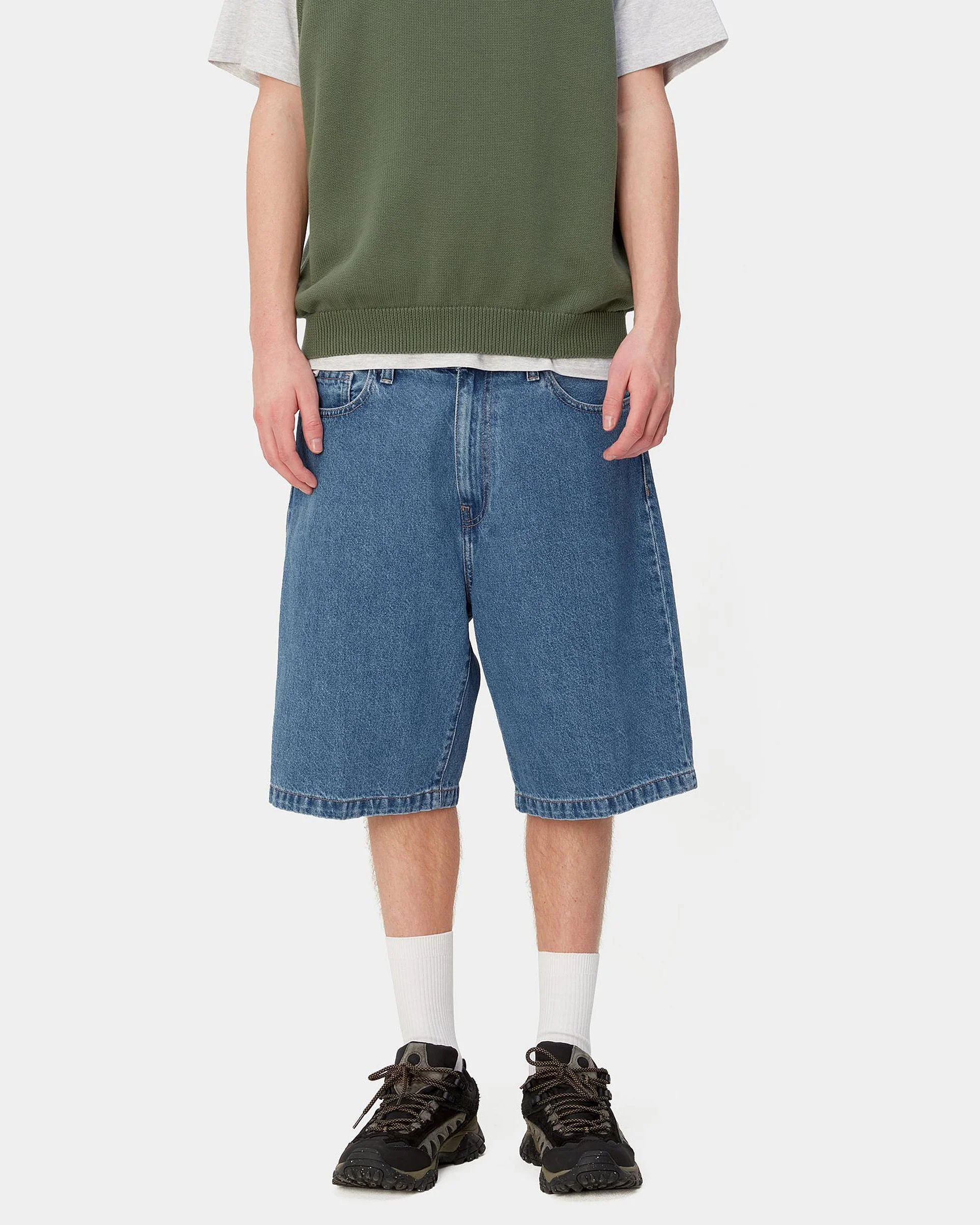 Carhartt WIP Landon Shorts - Blue Heavy Stone Washed - Image 2