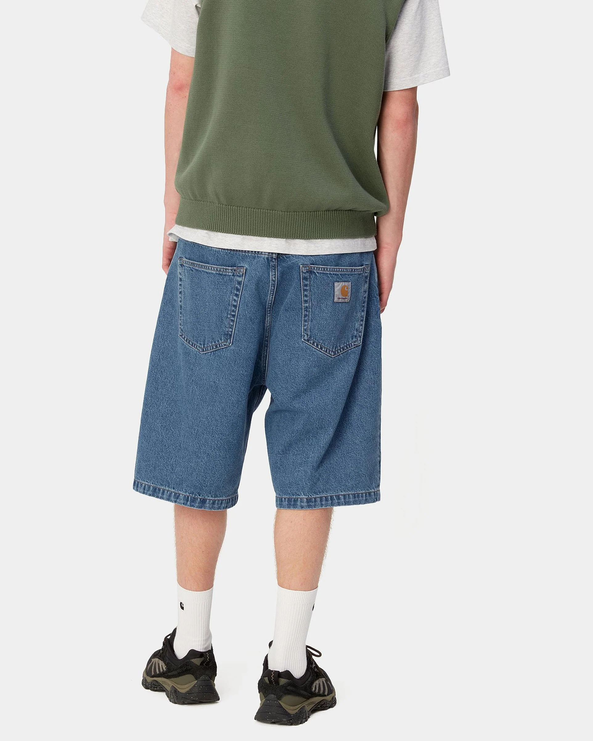 Carhartt WIP Landon Shorts - Blue Heavy Stone Washed - Image 3