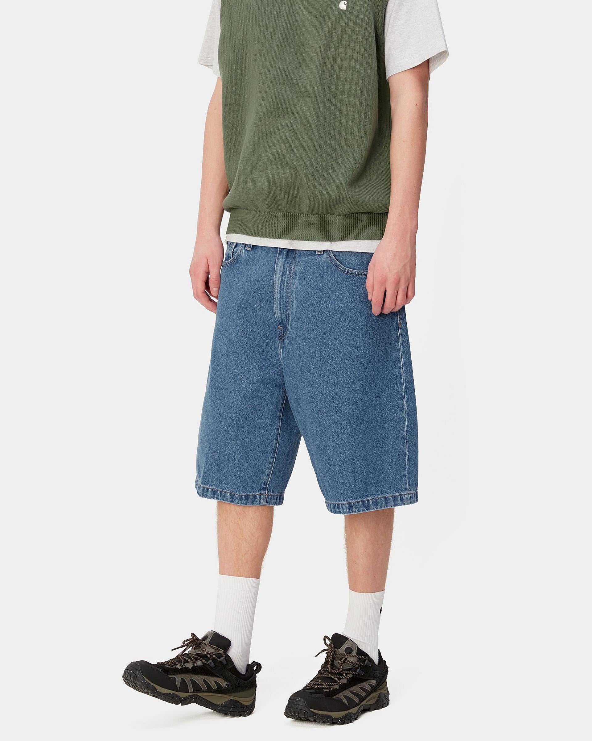Carhartt WIP Landon Shorts - Blue Heavy Stone Washed - Image 4