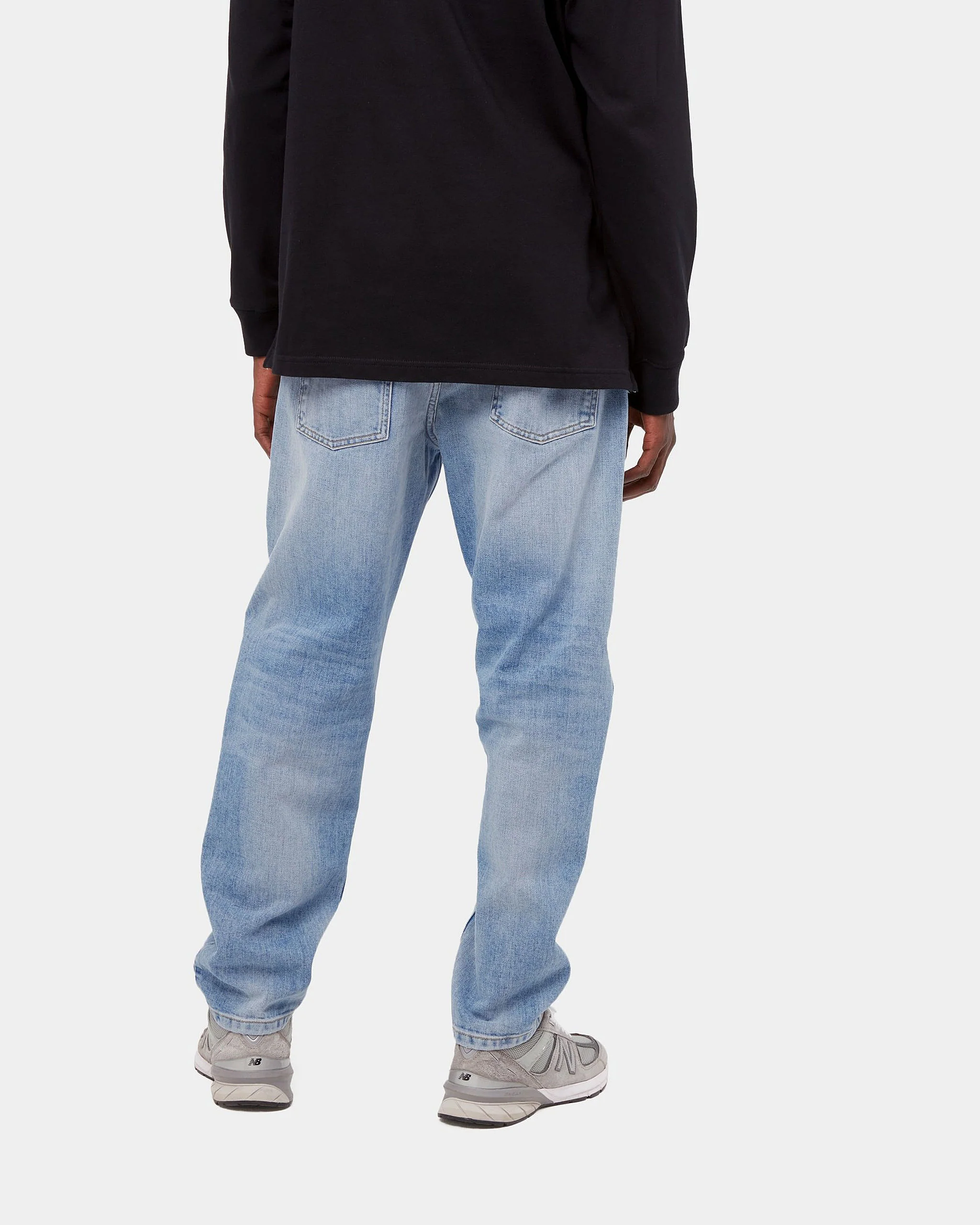 Carhartt WIP Newel Pant Relaxed Tapered Mens Jeans - Blue Light Used Wash - Image 3