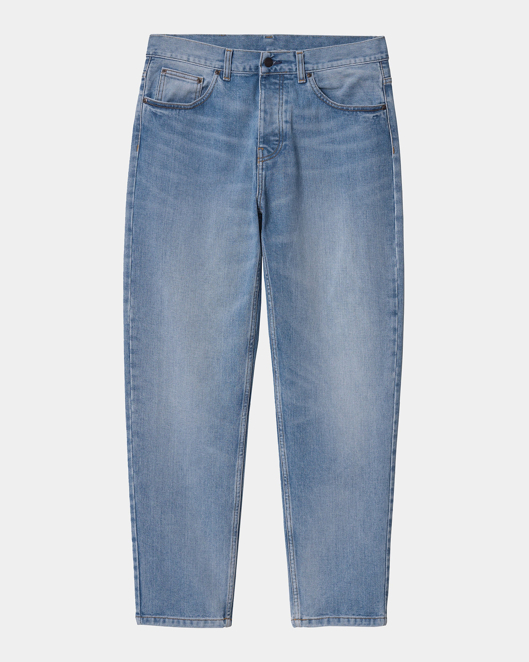 Carhartt WIP Newel Pant Relaxed Tapered Mens Jeans - Blue Light Used Wash - Image 6