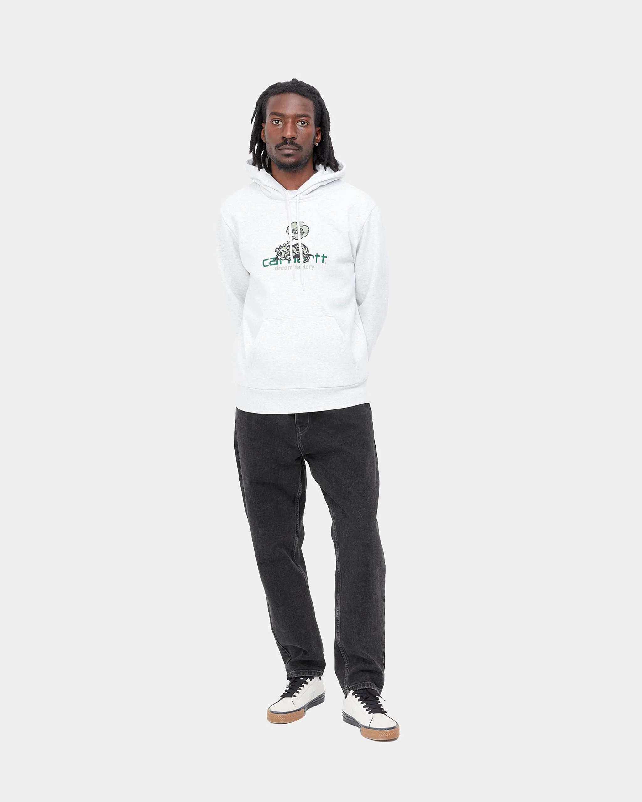 Carhartt WIP Newel Pant Relaxed Tapered Mens Jeans - Black Stone Washed - Image 4