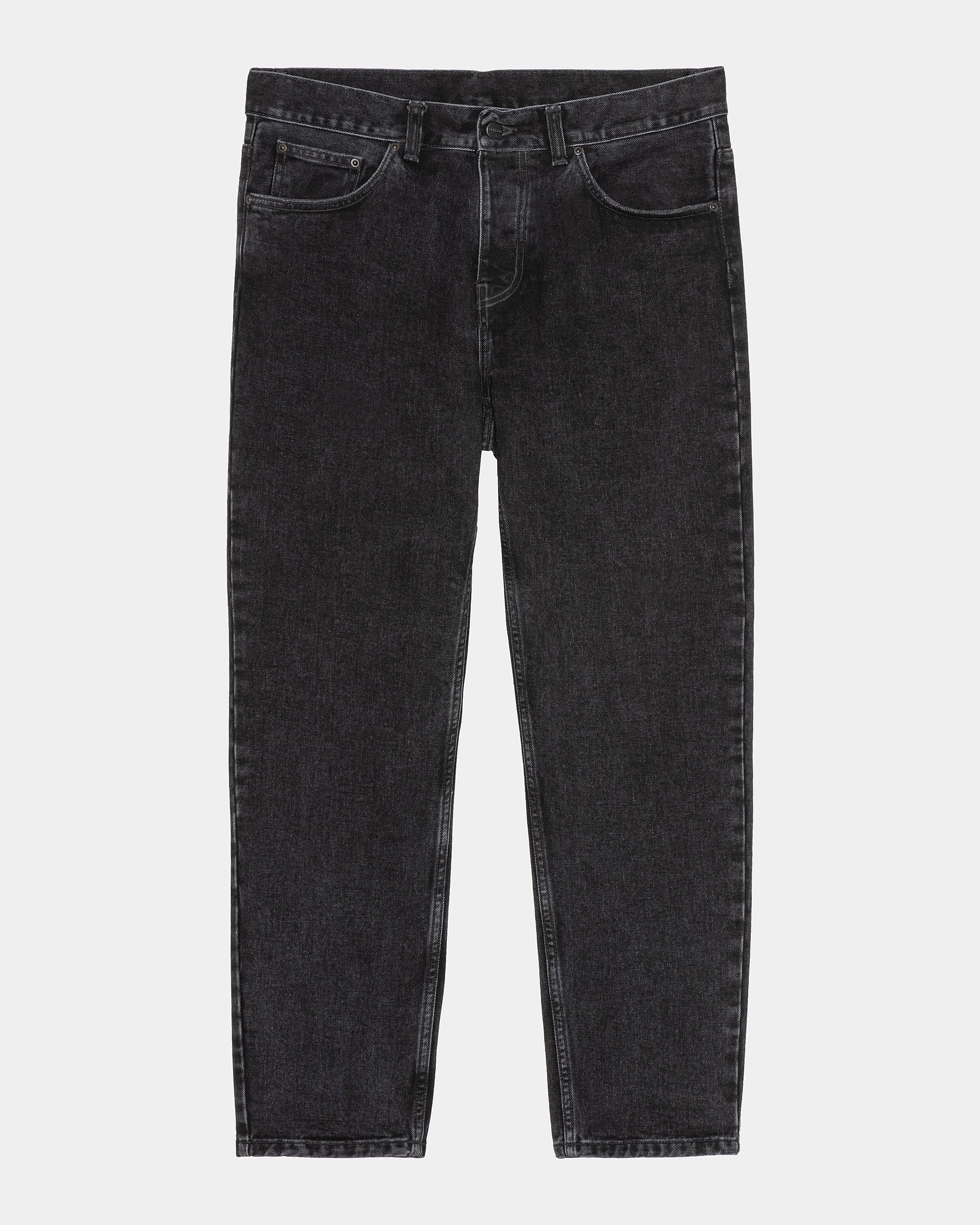 Carhartt WIP Newel Pant Relaxed Tapered Mens Jeans - Black Stone Washed - Image 6