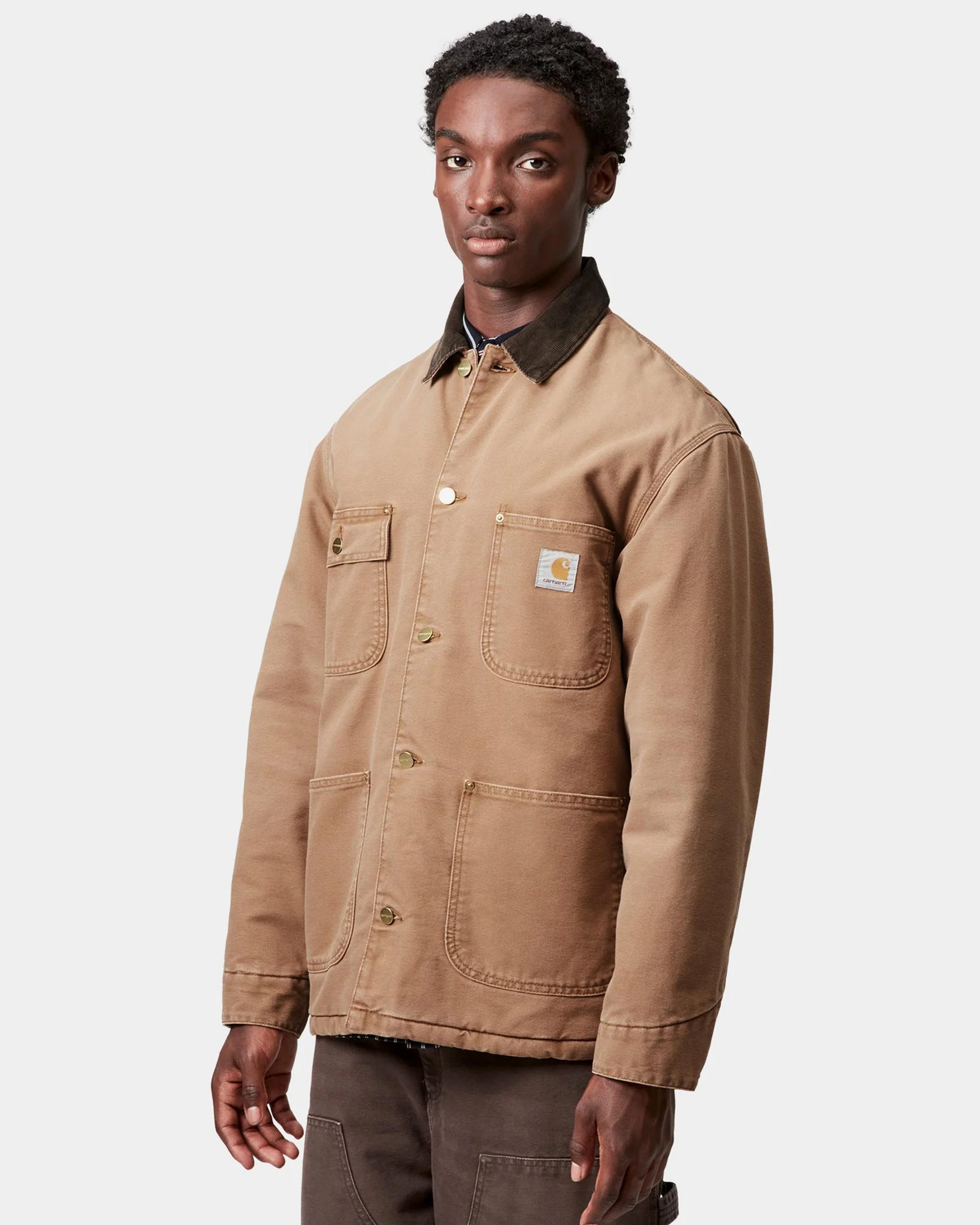 Carhartt WIP OG Chore Coat - Hamilton Brown / Tobacco Stone Canvas - Image 3