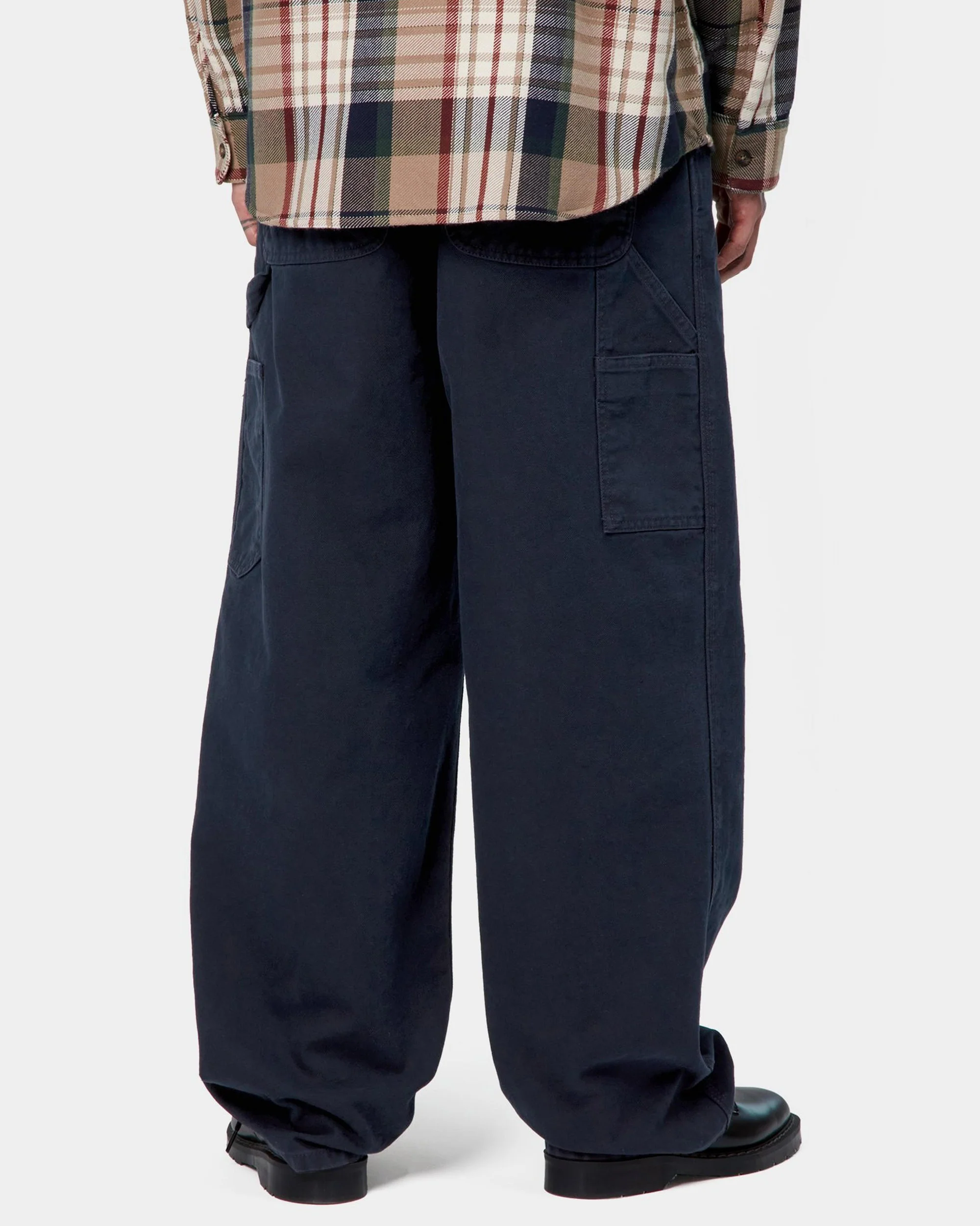 Carhartt WIP OG Single Knee Pant Loose Fit Canvas Trousers - Deep Night Stone Washed - Image 2