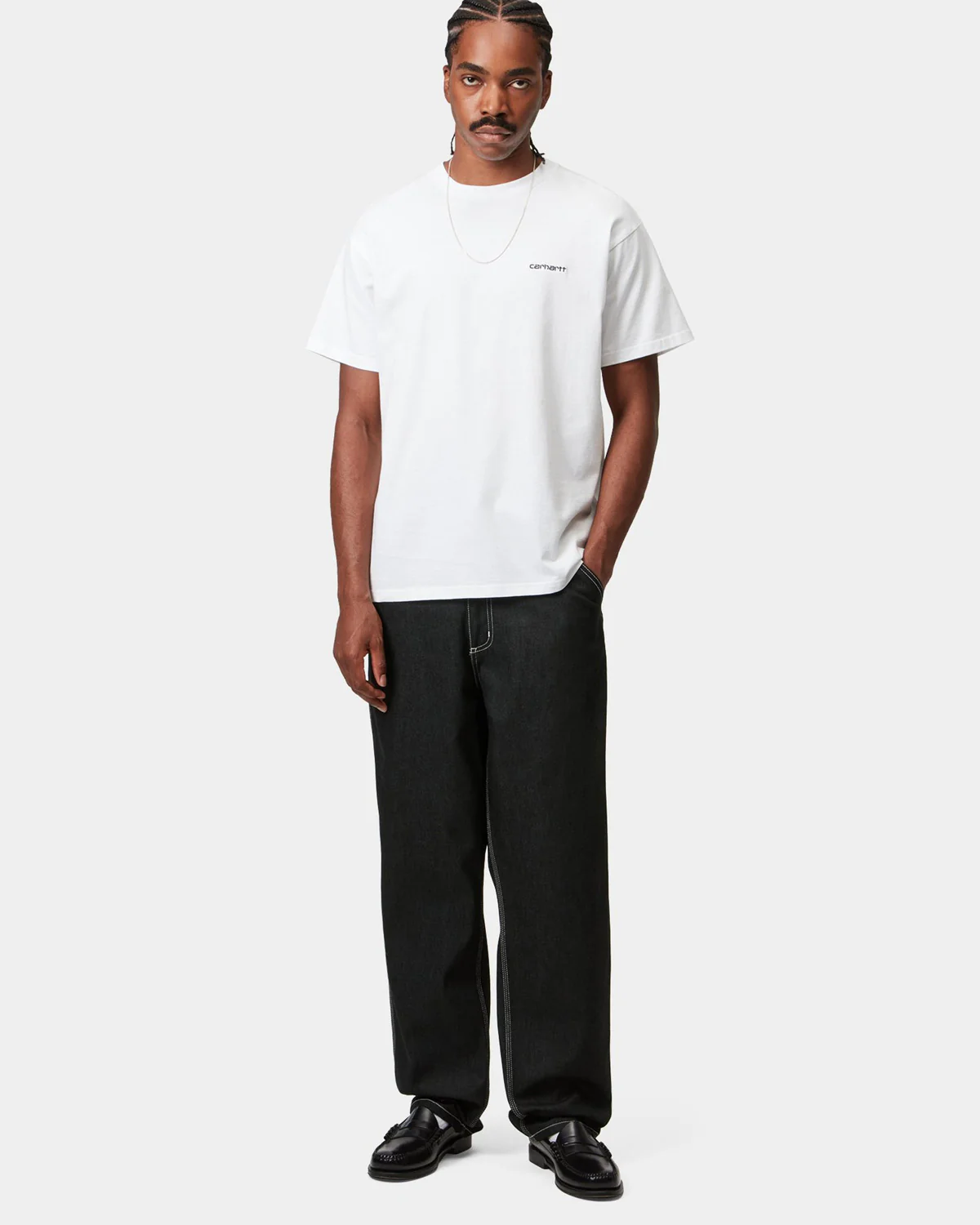 Carhartt WIP Simple Pant Loose Fit Mens Jeans - Black One Wash - Image 4