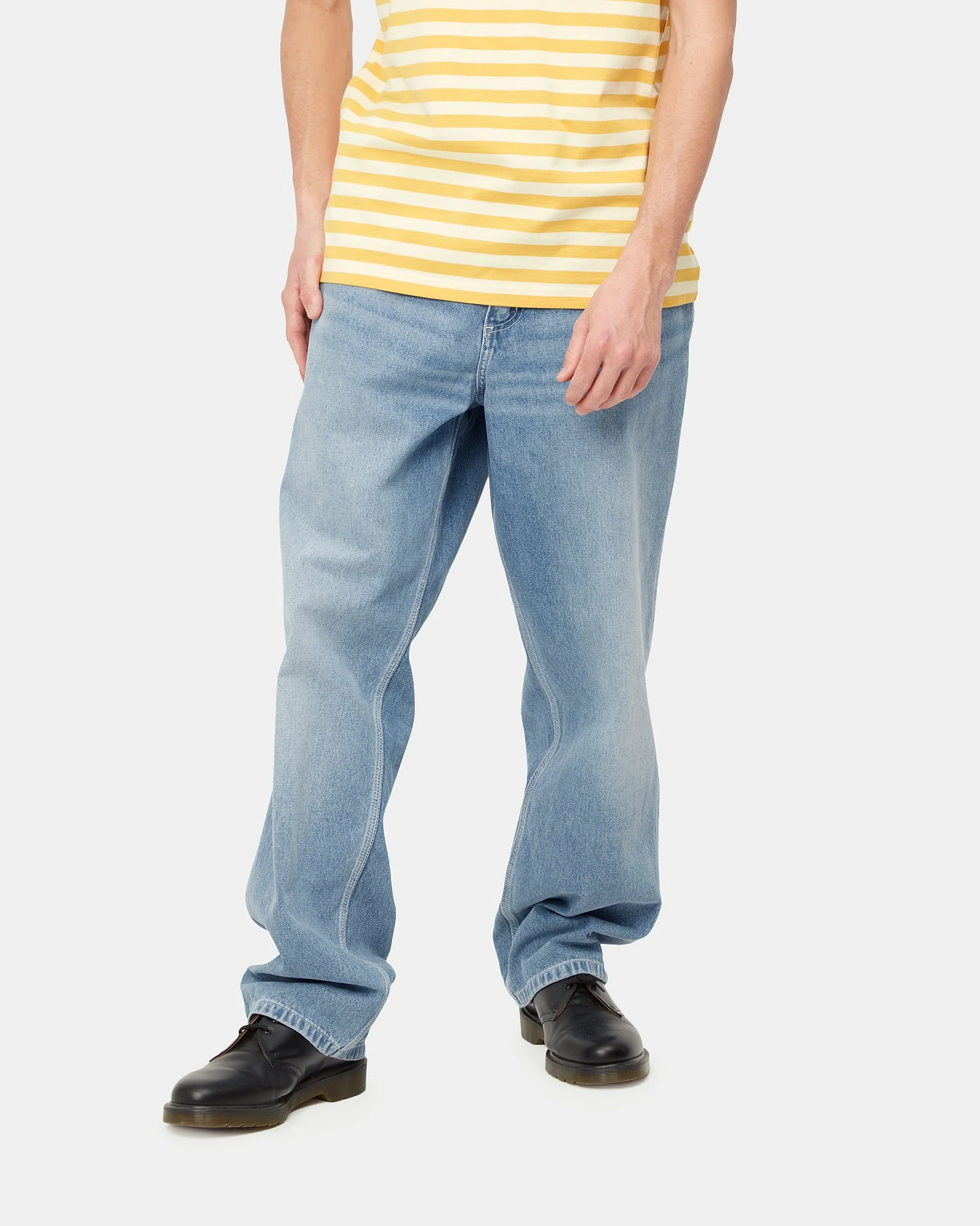 Carhartt WIP Simple Pant Loose Fit Mens Jeans - Blue Light True Washed - Image 3