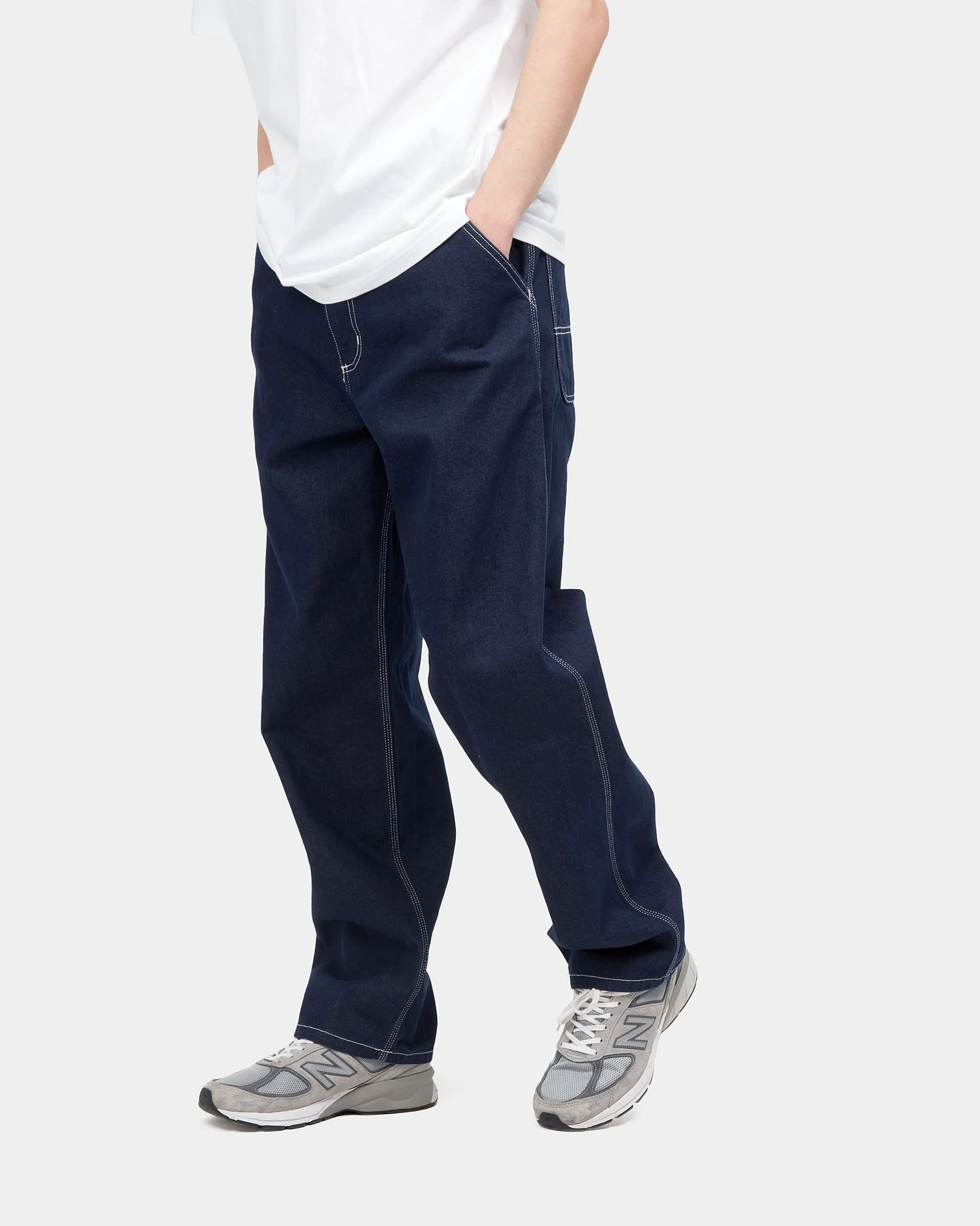 Carhartt WIP Simple Pant Loose Fit Mens Jeans - Blue One Wash - Image 3