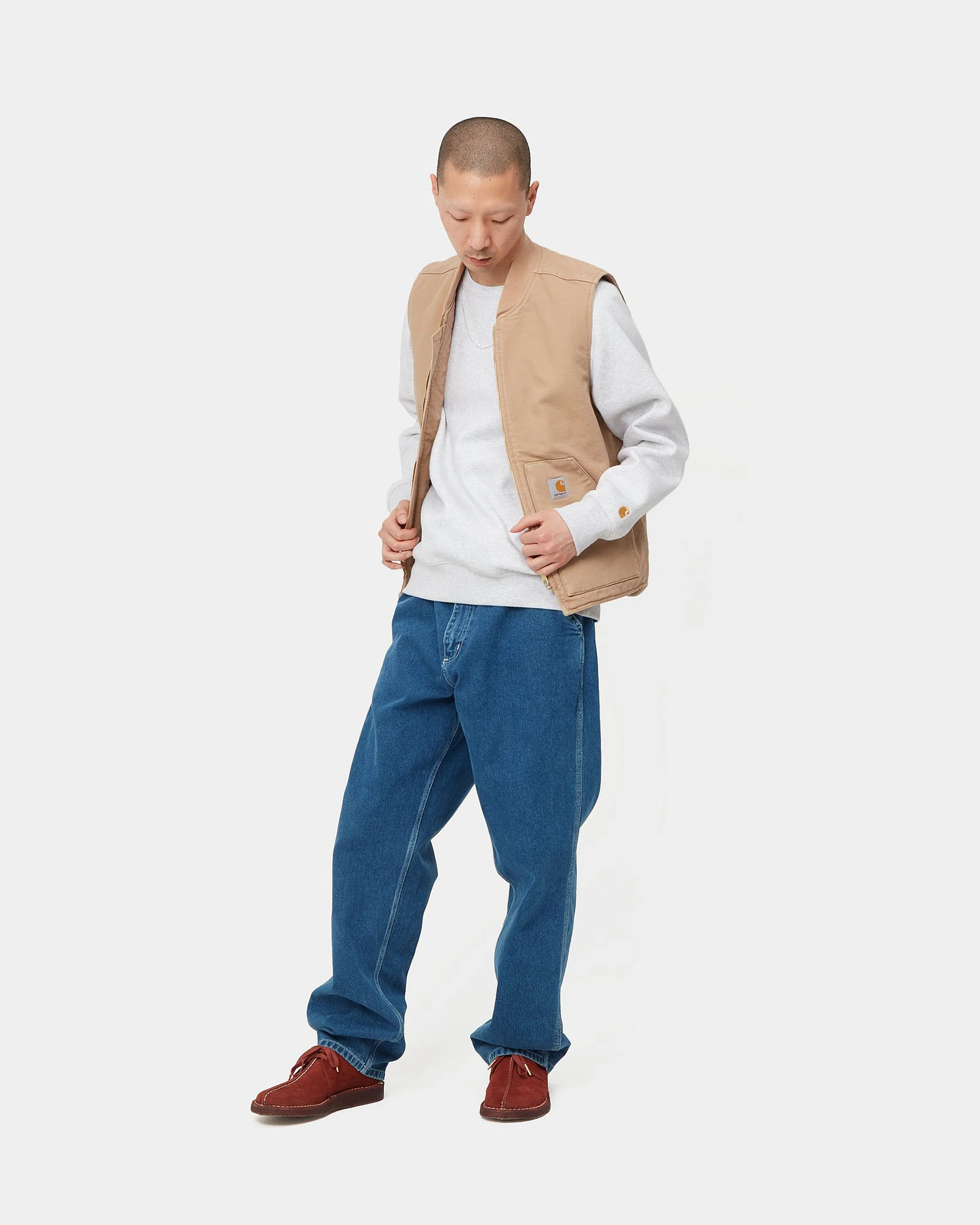 Carhartt WIP Simple Pant Loose Fit Mens Jeans - Blue Stone Washed - Image 4