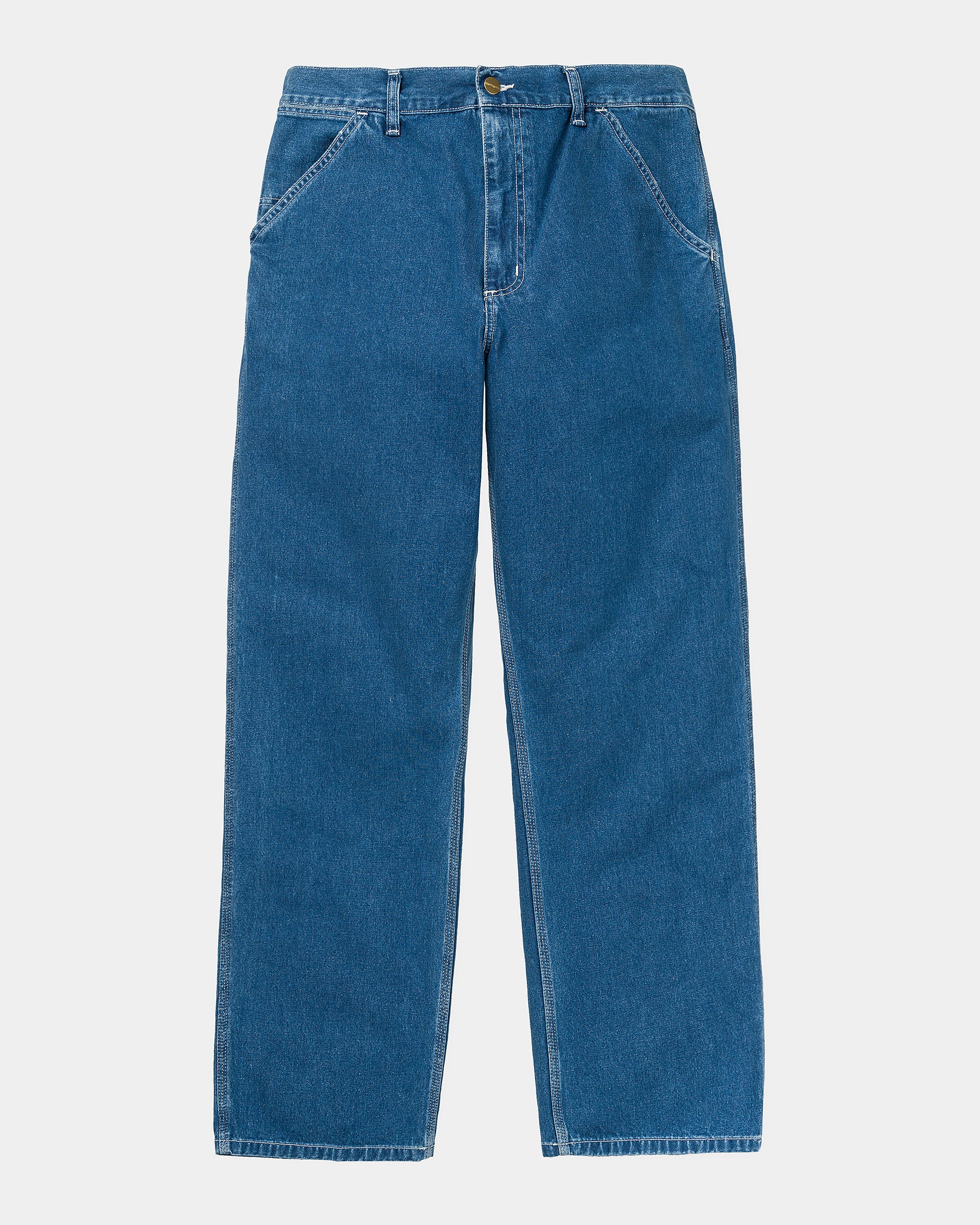 Carhartt WIP Simple Pant Loose Fit Mens Jeans - Blue Stone Washed - Image 6