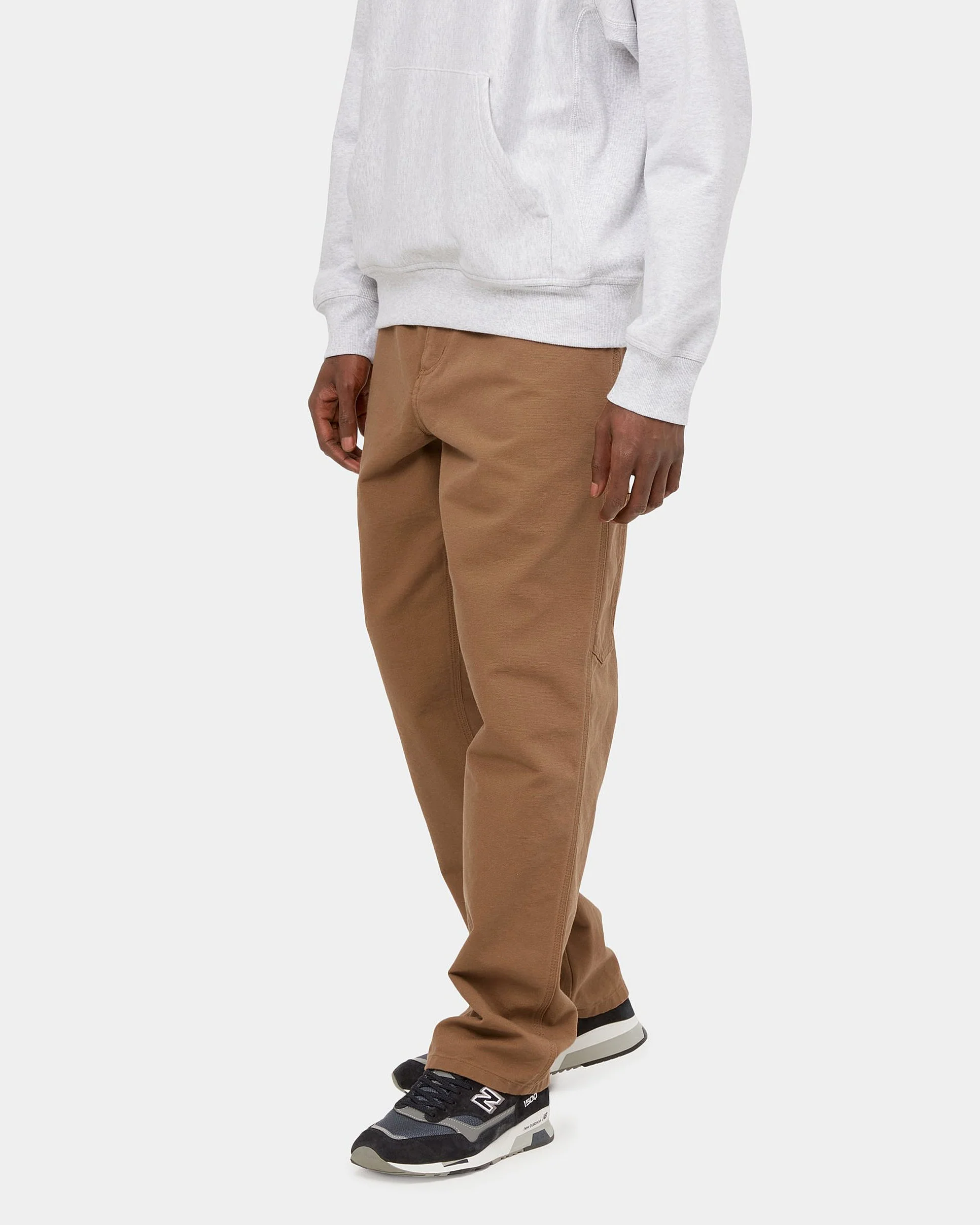 Carhartt WIP Single Knee Pant Relaxed Fit Canvas Trousers - Hamilton Brown Rinsed - Image 2
