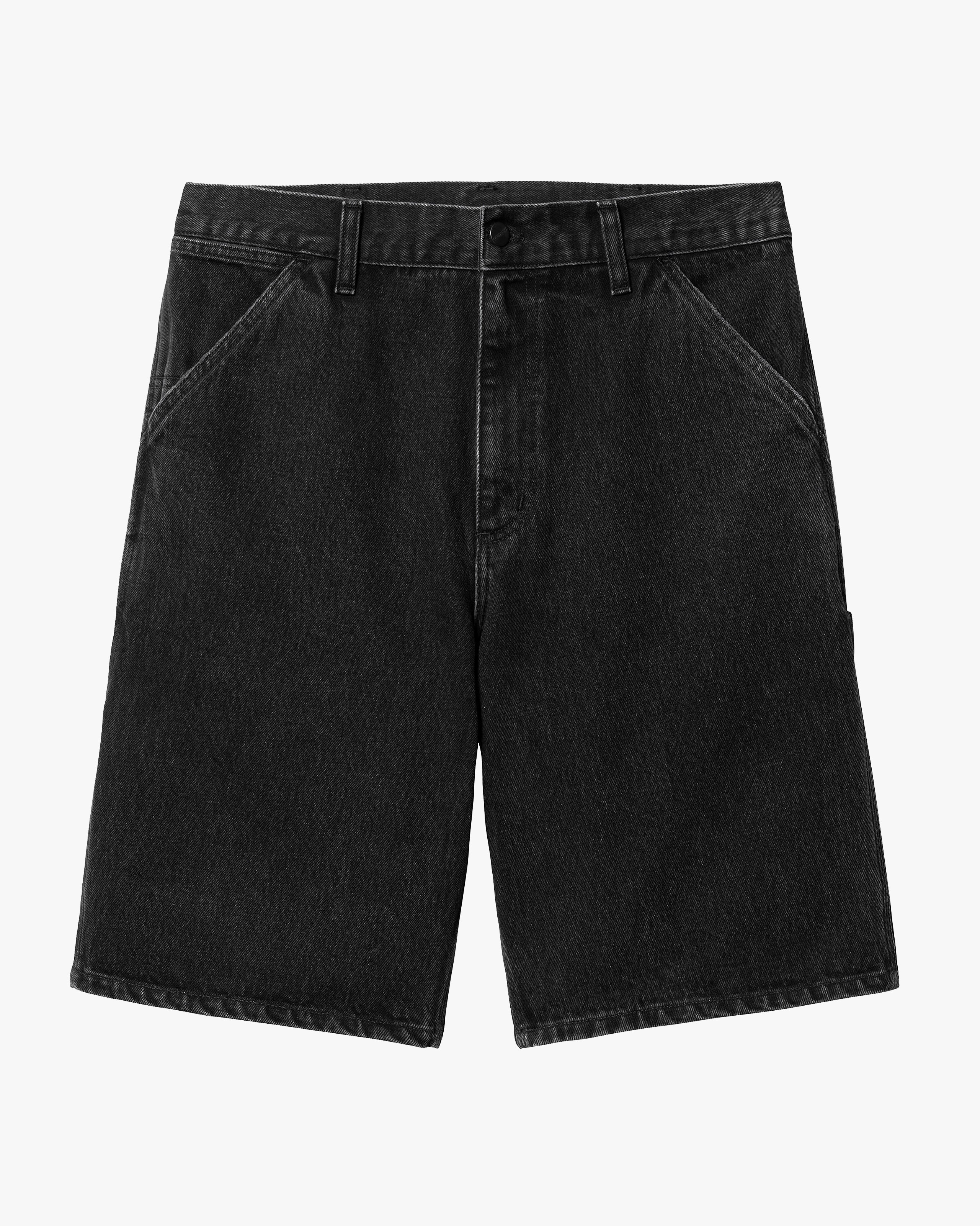 Carhartt WIP Single Knee Shorts - Black Stone Washed - Image 6