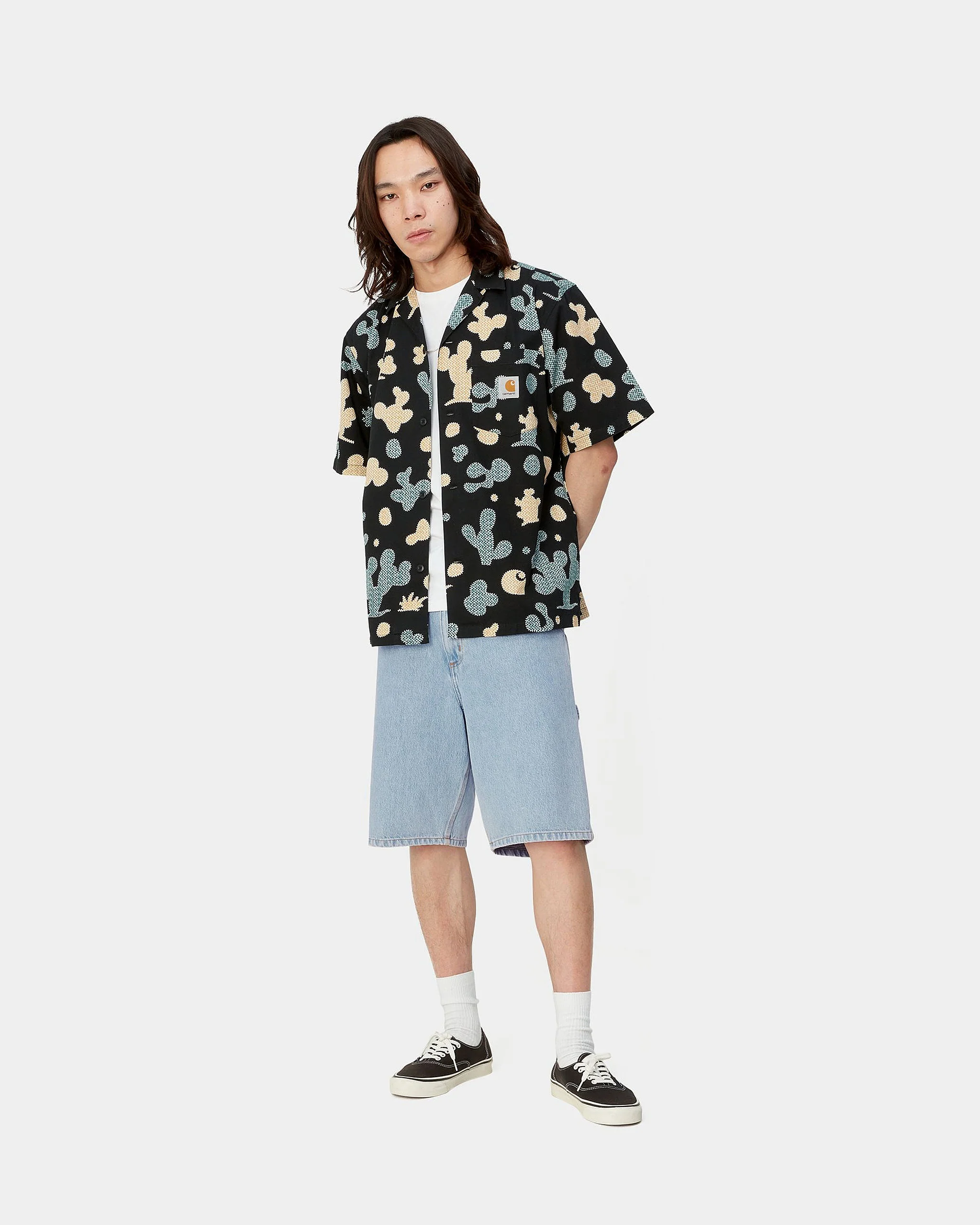 Carhartt WIP Single Knee Shorts - Blue Heavy Stone Bleached - Image 5