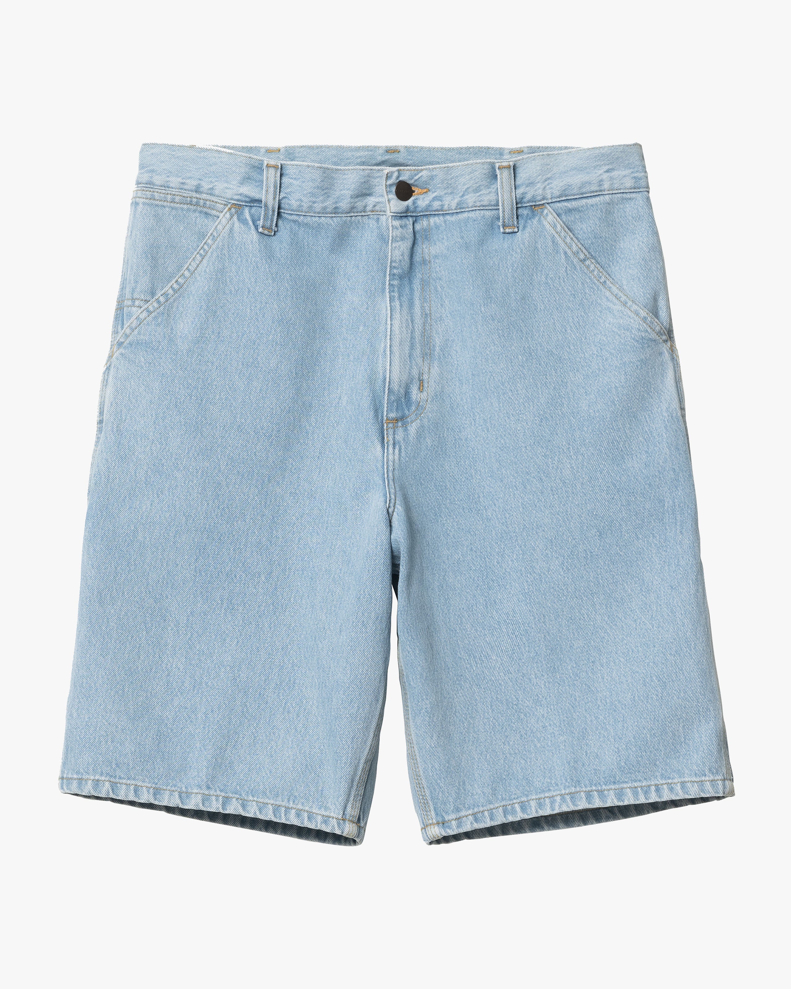 Carhartt WIP Single Knee Shorts - Blue Heavy Stone Bleached - Image 6