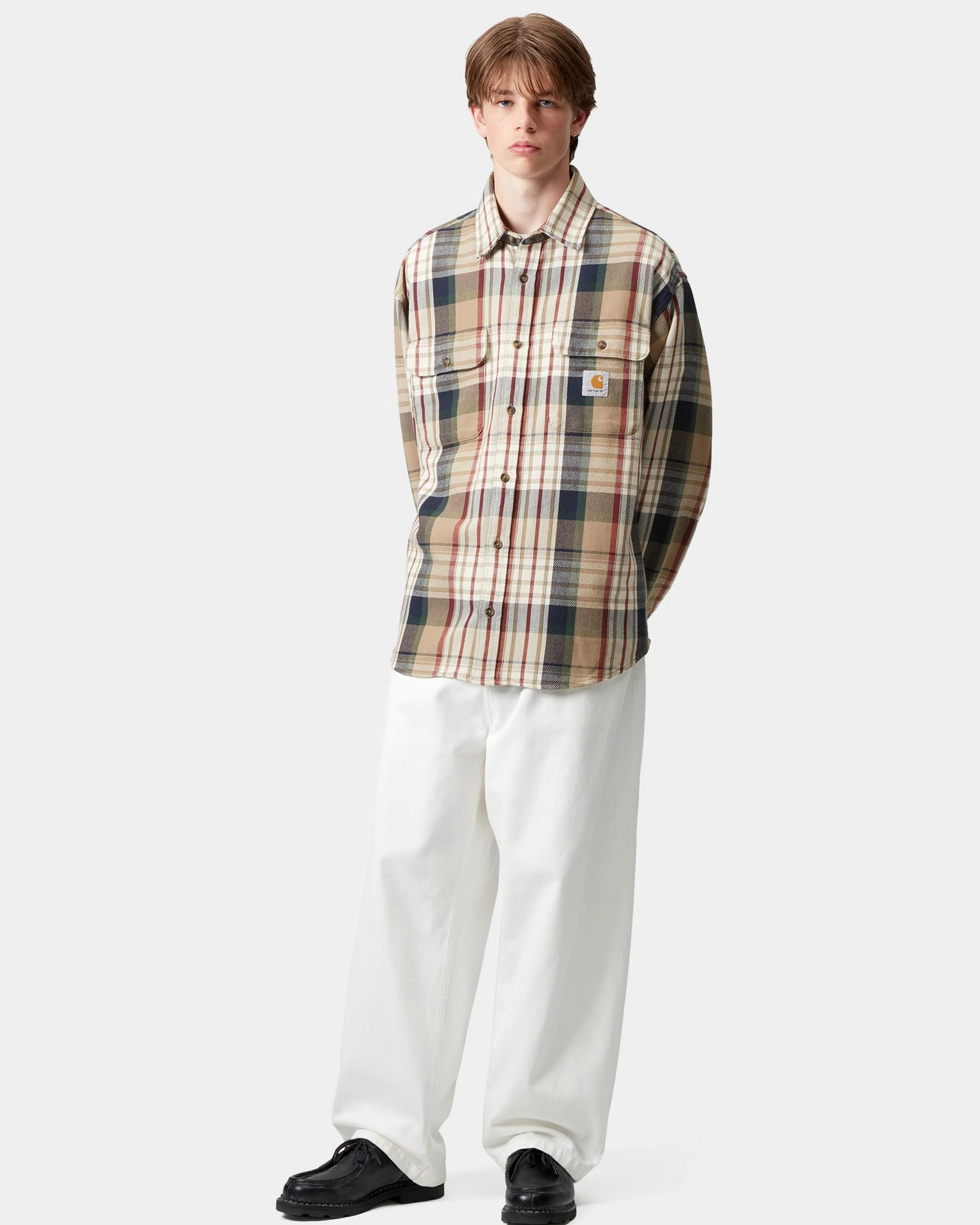 Carhartt WIP Tamblyn Shirt - Tamblyn Check / Leather - Image 4