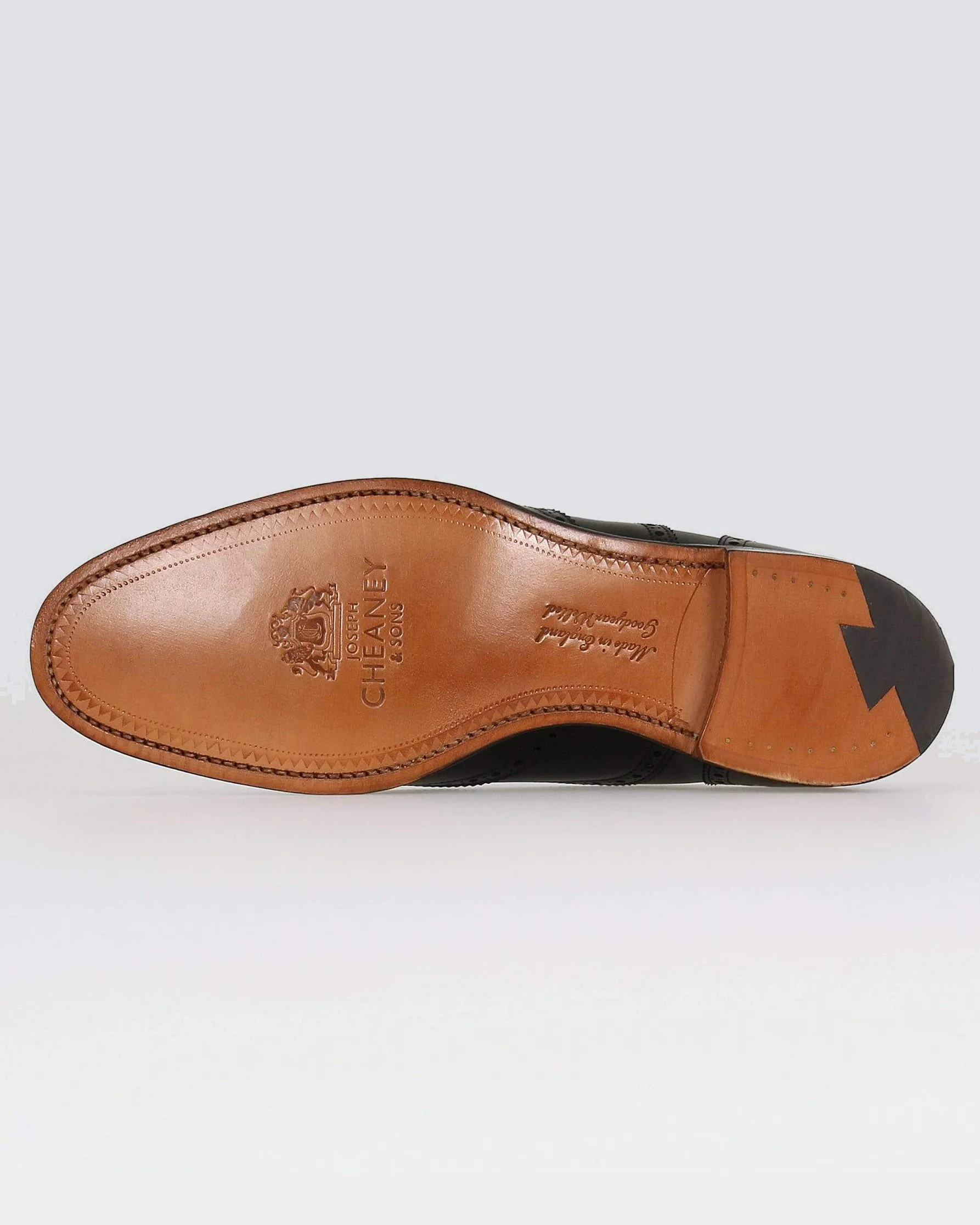 Cheaney Arthur III Oxford Brogue - Black Calf Leather - Image 4