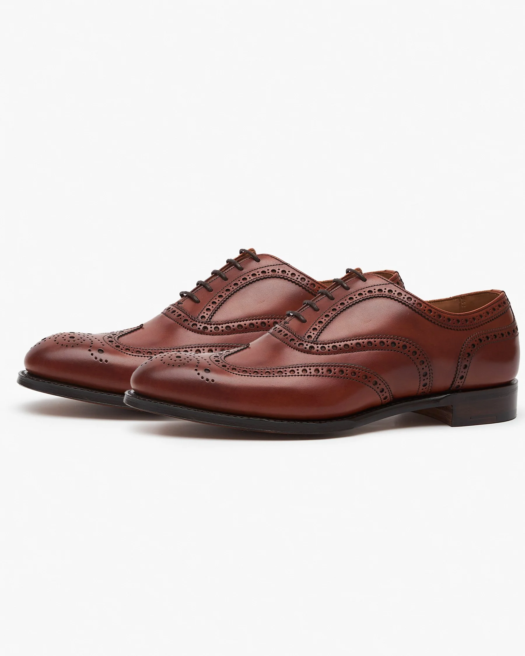 Cheaney Arthur III Oxford Brogue - Dark Leaf Burnished Calf Leather - Image 3