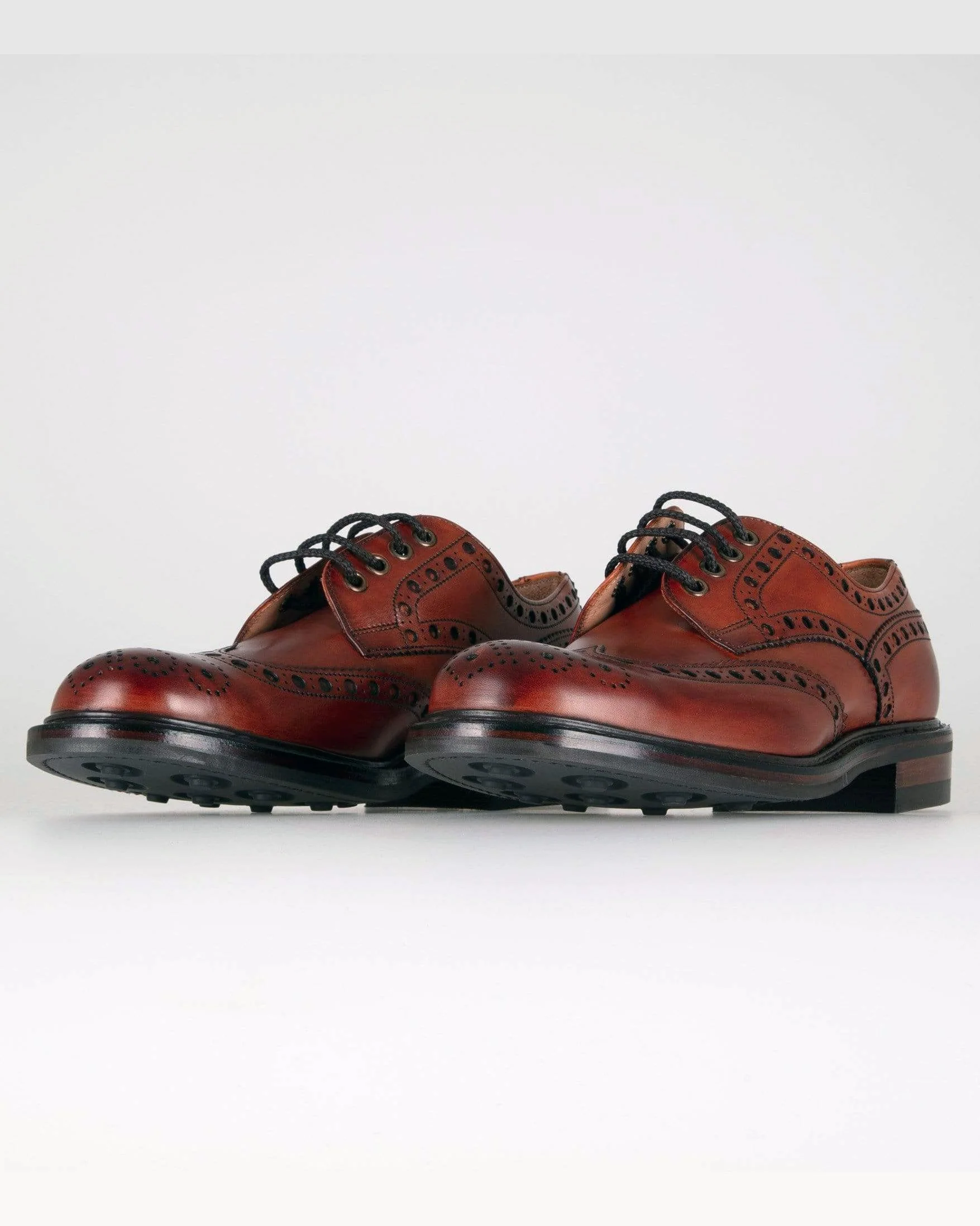 Cheaney Avon R Wingcap Derby Brogue - Dark Leaf Calf Leather / Dainite Rubber Sole - Image 3