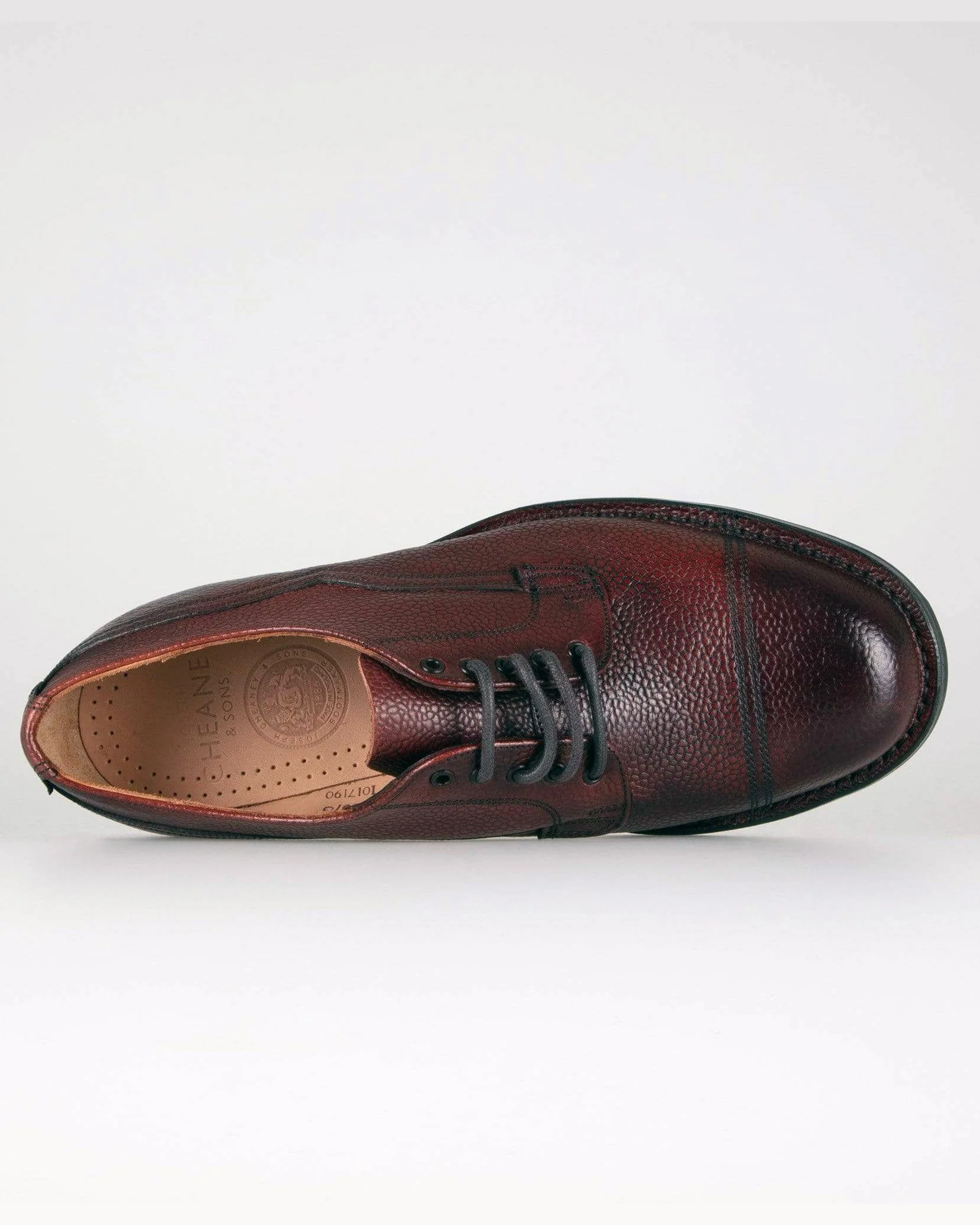 Cheaney Cairngorm II R Country Derby Shoe - Burgundy Grain Leather - Image 3
