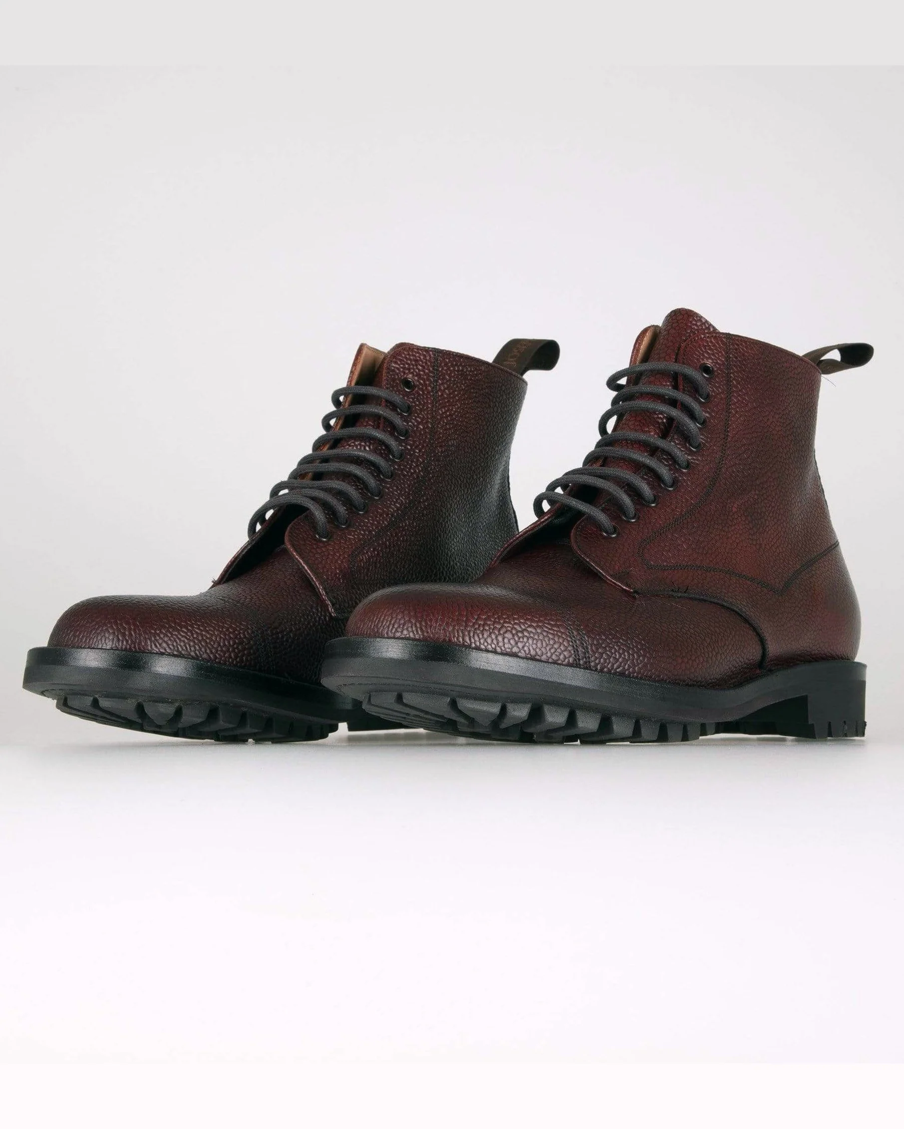 Cheaney Pennine II R Country Derby Boot - Burgundy Grain Leather - Image 3