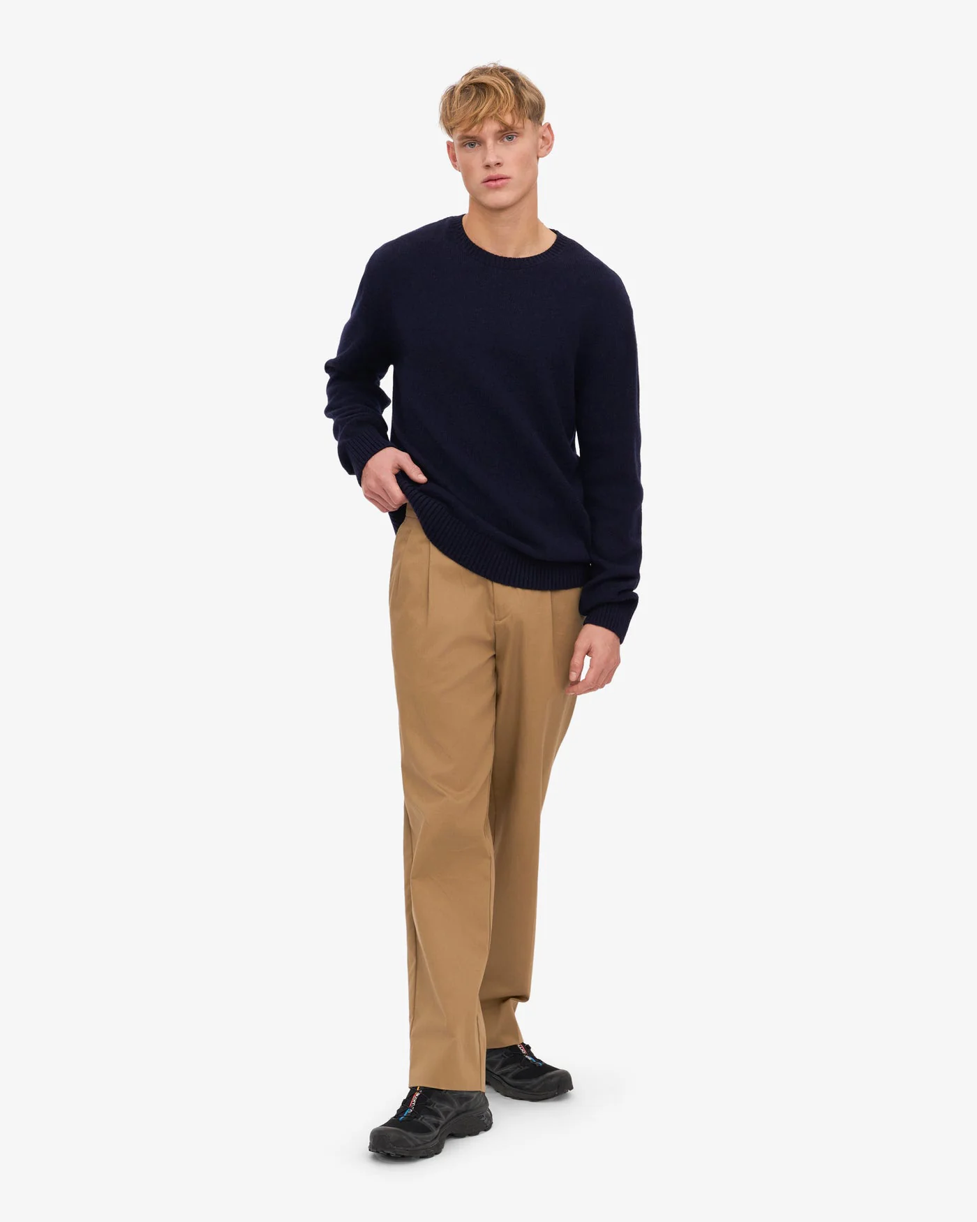 Colorful Standard Classic Merino Wool Crew Sweater - Navy Blue - Image 4