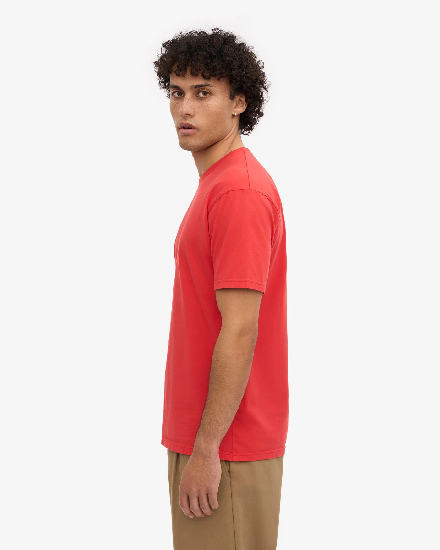 Colorful Standard Classic Organic Tee - Red Tangerine - Image 3