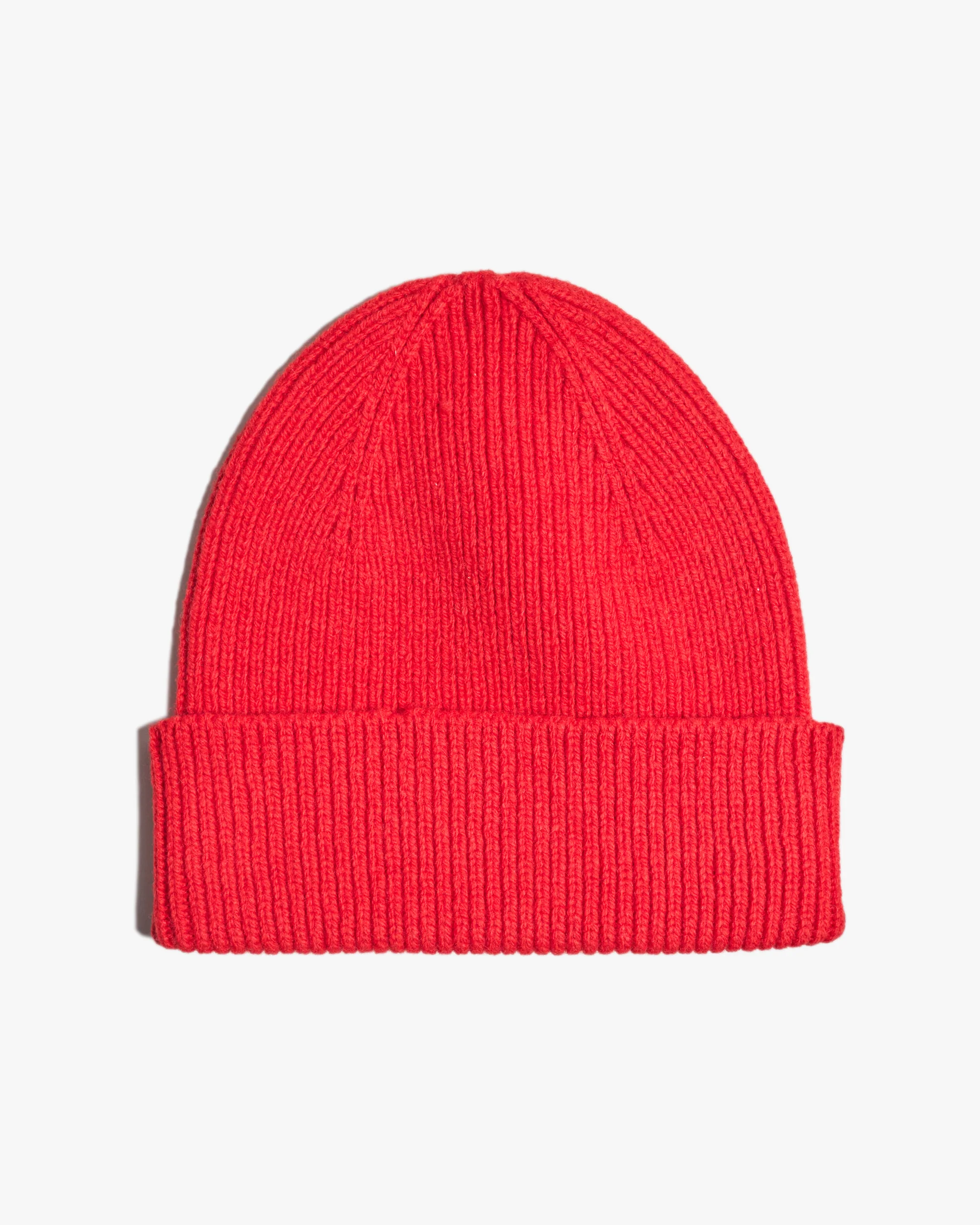 Colorful Standard Merino Wool Beanie - Red Tangerine