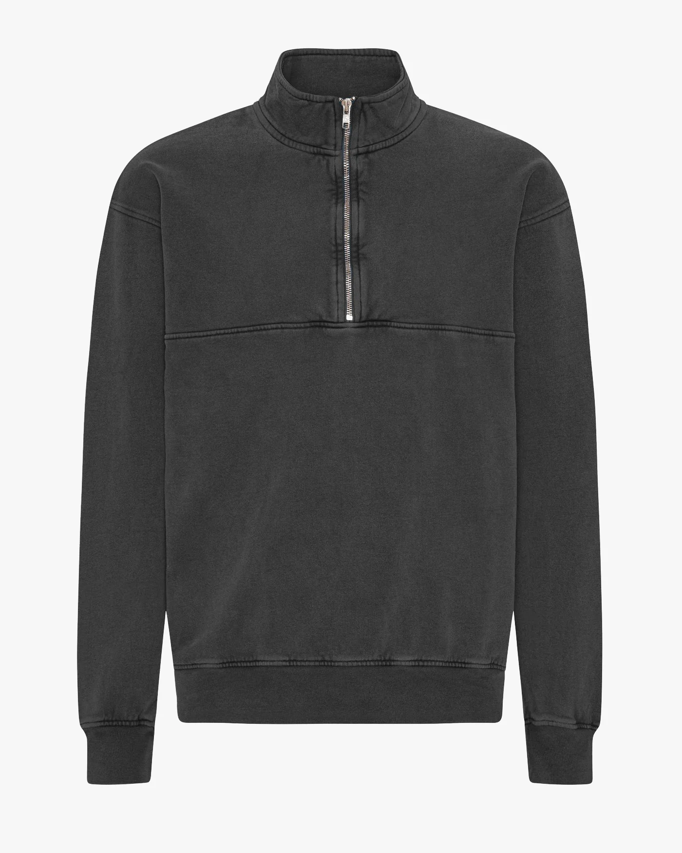 Colorful Standard Organic Quarter Zip Sweater - Faded Black - Image 6