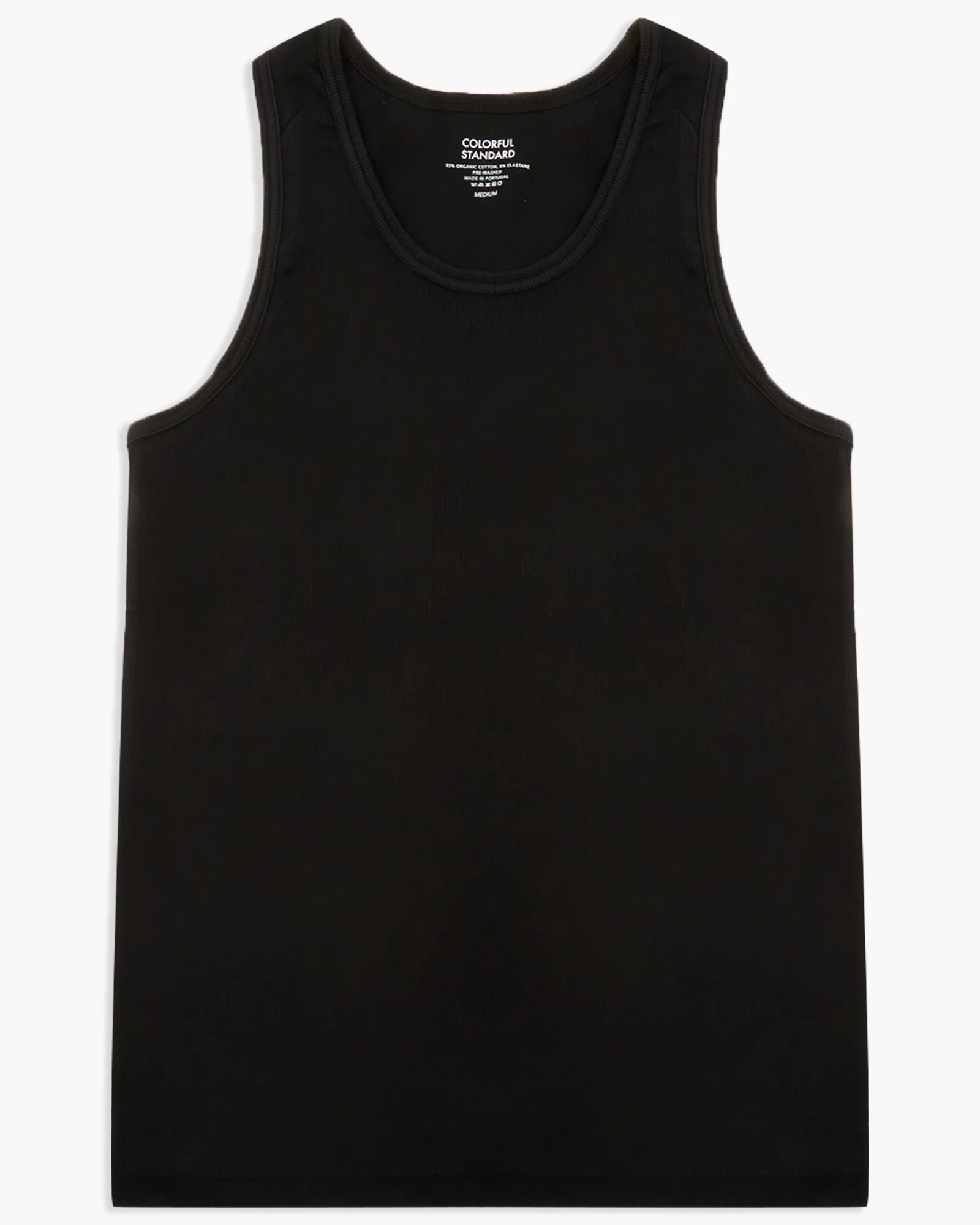 Colorful Standard Organic Rib Tank Top - Deep Black - Image 5