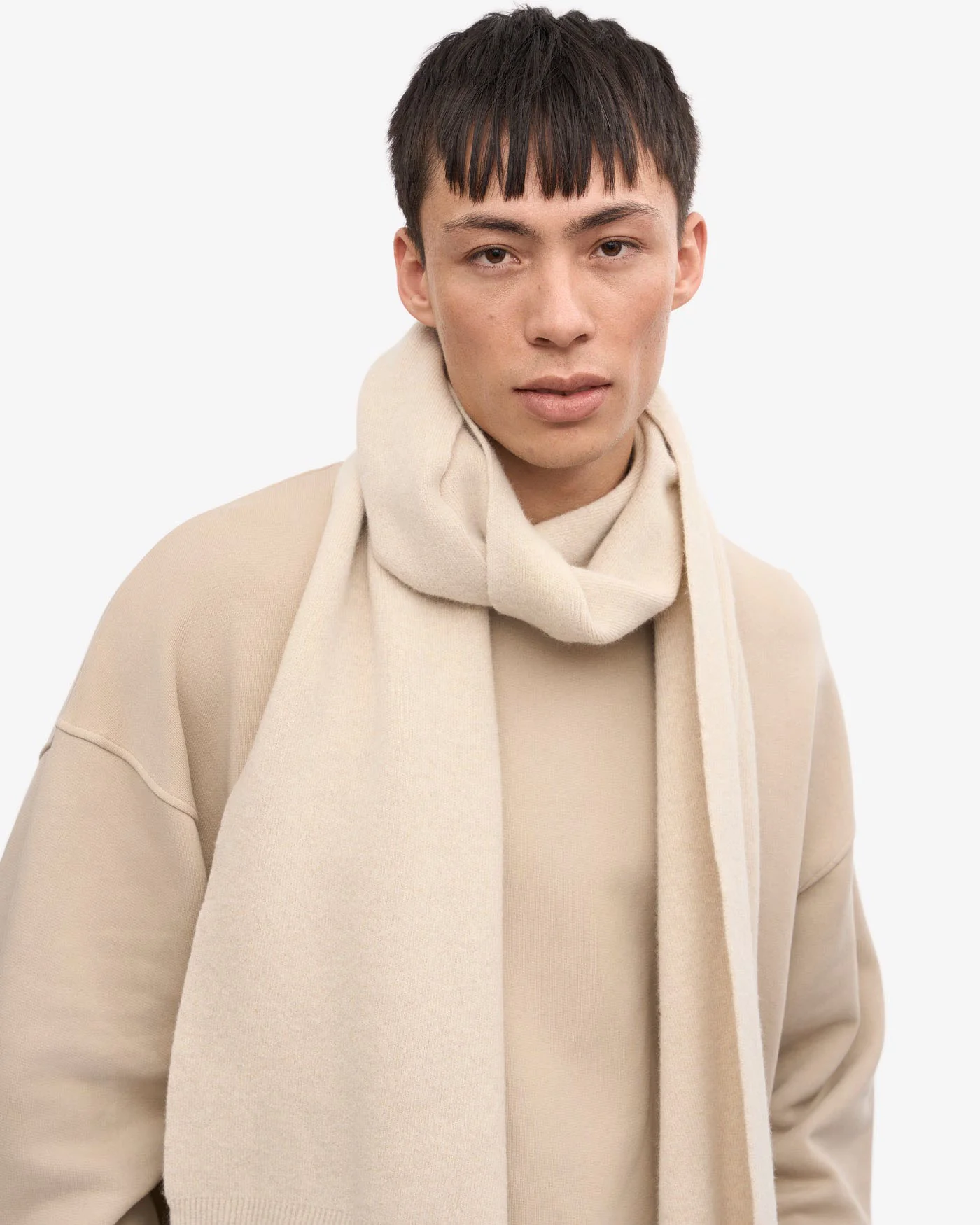 Colorful Standard Merino Wool Scarf - Ivory White - Image 2