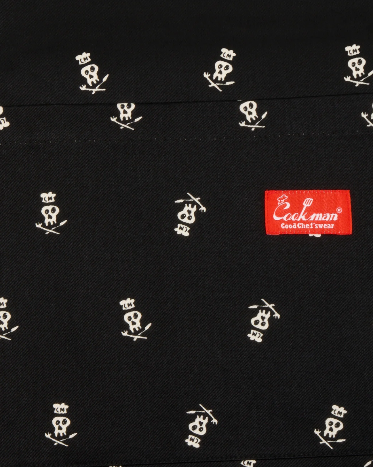 Cookman Wide Pocket Skull Apron - Black - Image 3