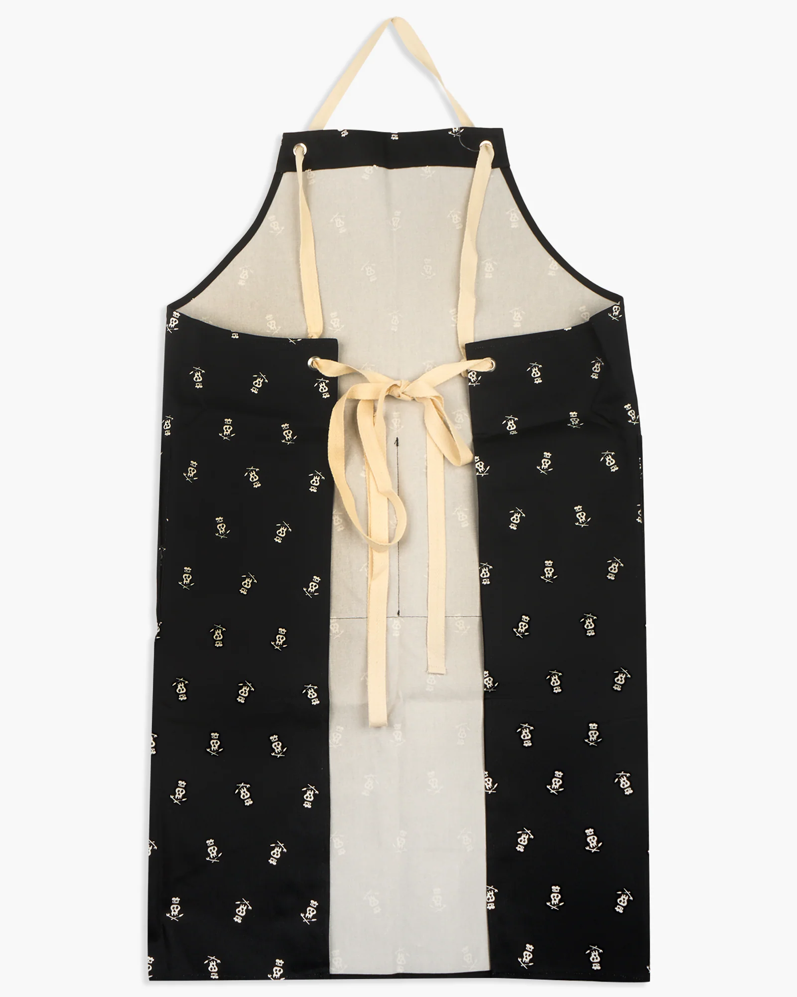 Cookman Wide Pocket Skull Apron - Black - Image 4