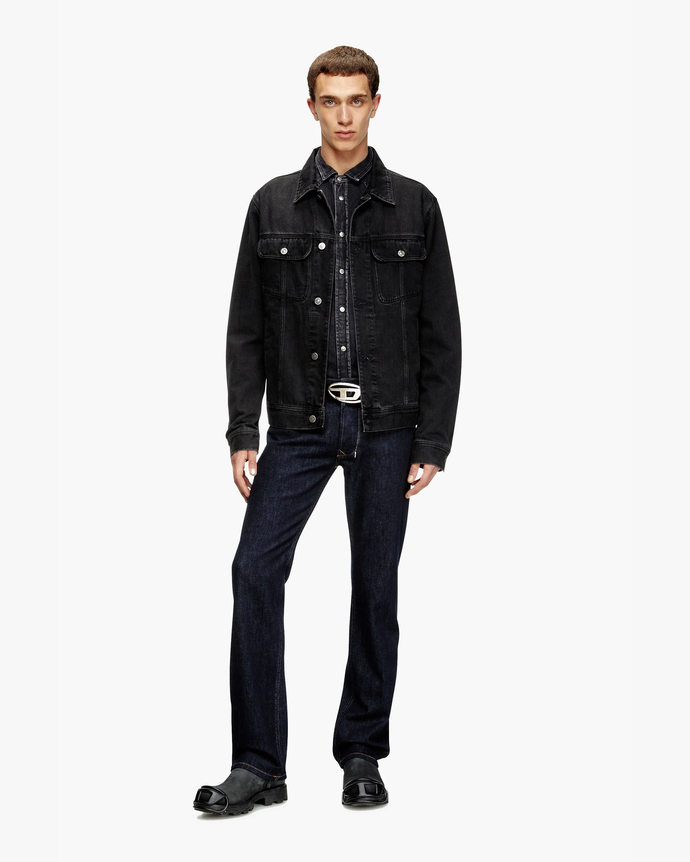 Diesel 1985 Larkee Straight Fit Mens Jeans - 0DBEJ / Dark Blue - Image 4