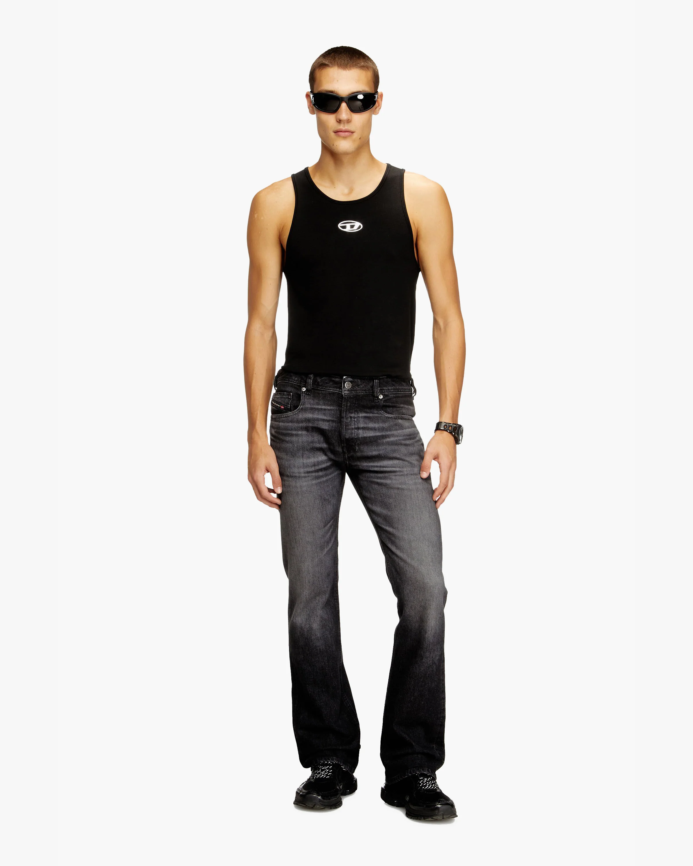 Diesel 2007 Zatiny Bootcut Mens Jeans - 09N48 / Black / Dark Grey - Image 4