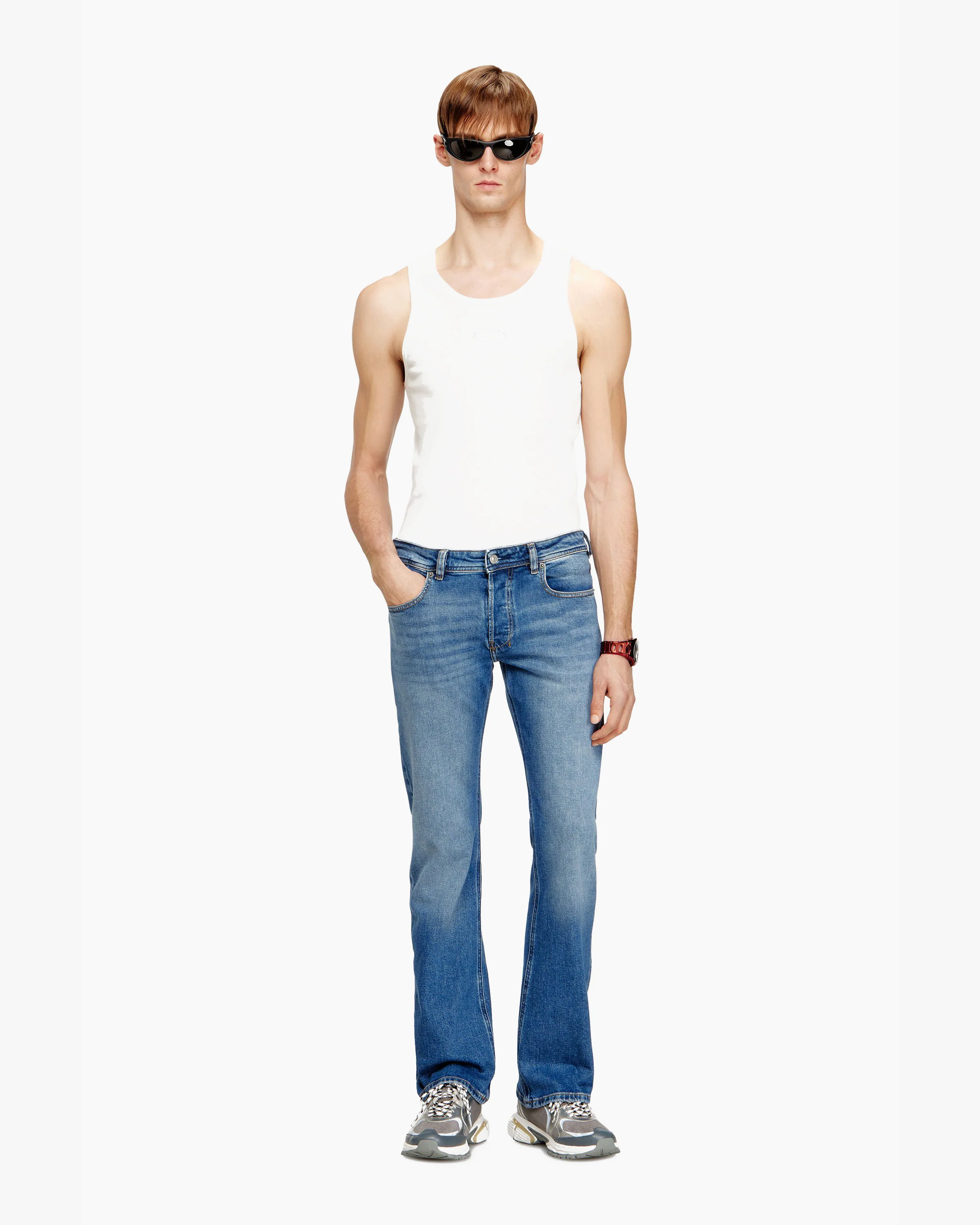 Diesel 2007 Zatiny Bootcut Mens Jeans - 0ADBI / Light Blue - Image 4