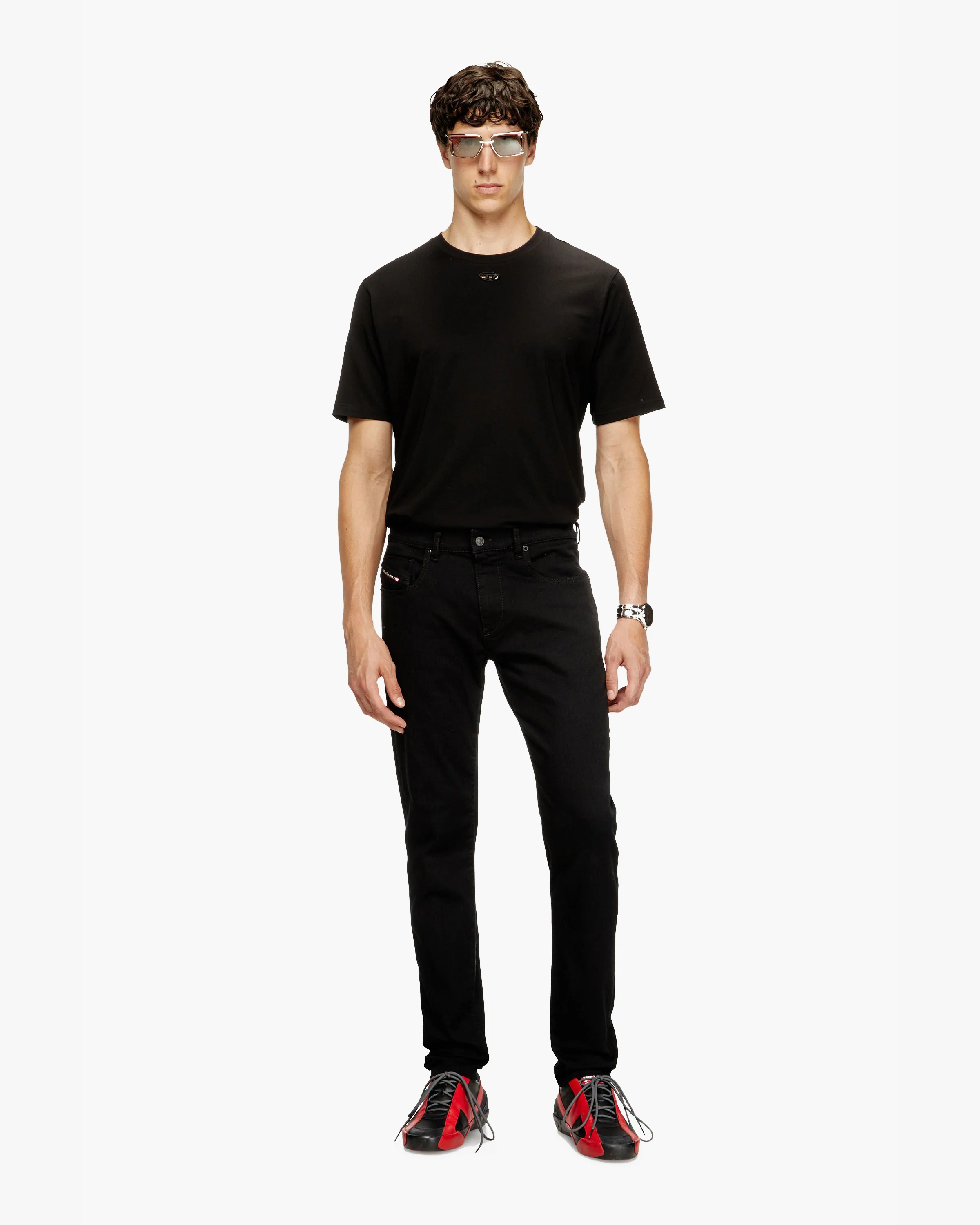 Diesel 2019 D-Strukt Slim Fit Mens Jeans - 069YP / Black - Image 4