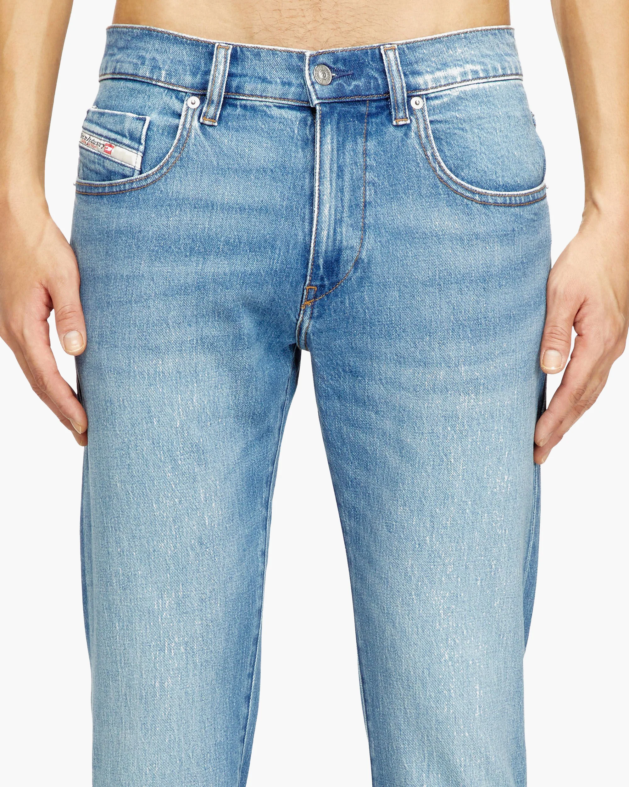 Diesel 2019 D-Strukt Slim Fit Mens Jeans - 0ADBK / Light Blue - Image 3