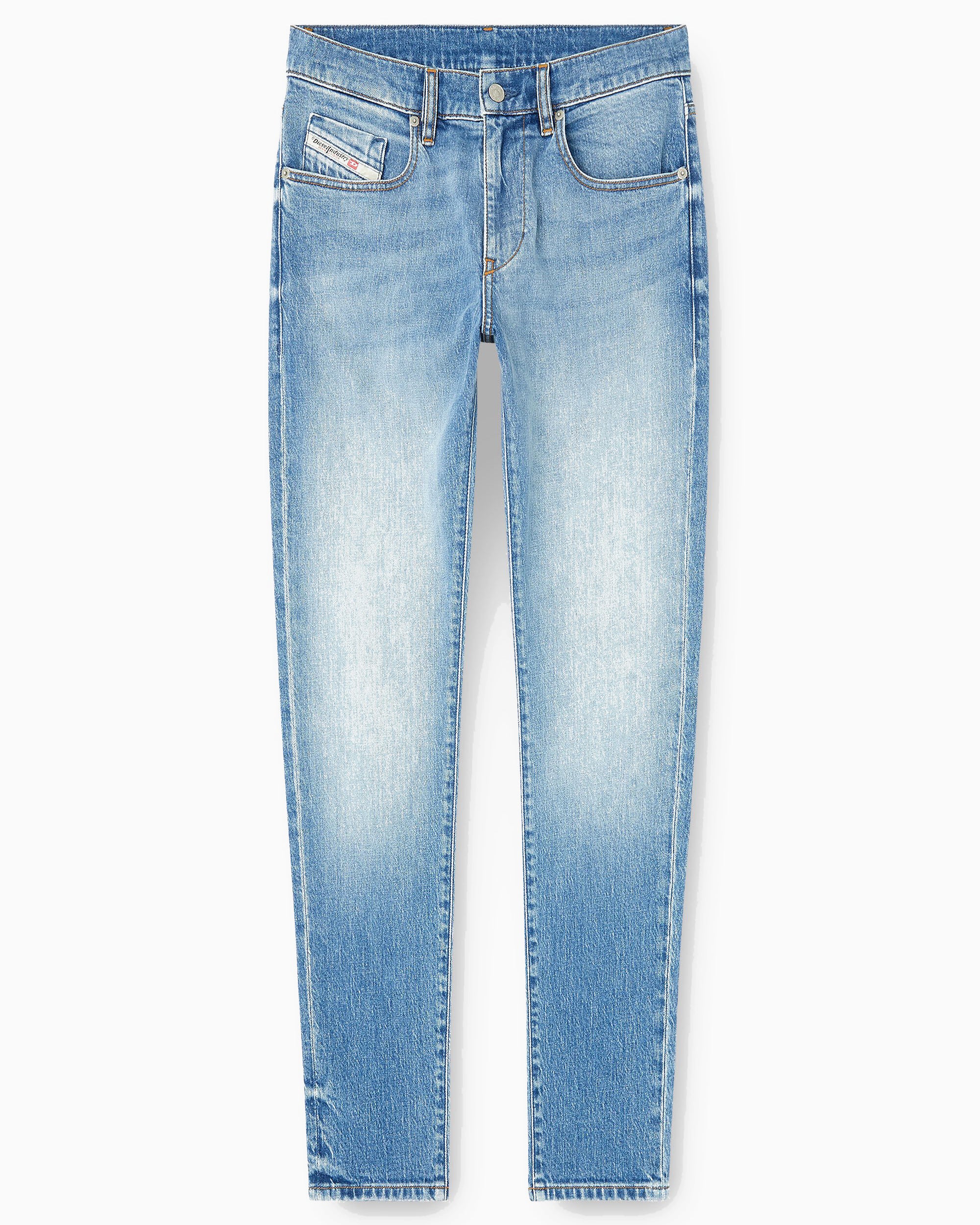 Diesel 2019 D-Strukt Slim Fit Mens Jeans - 0ADBK / Light Blue - Image 5