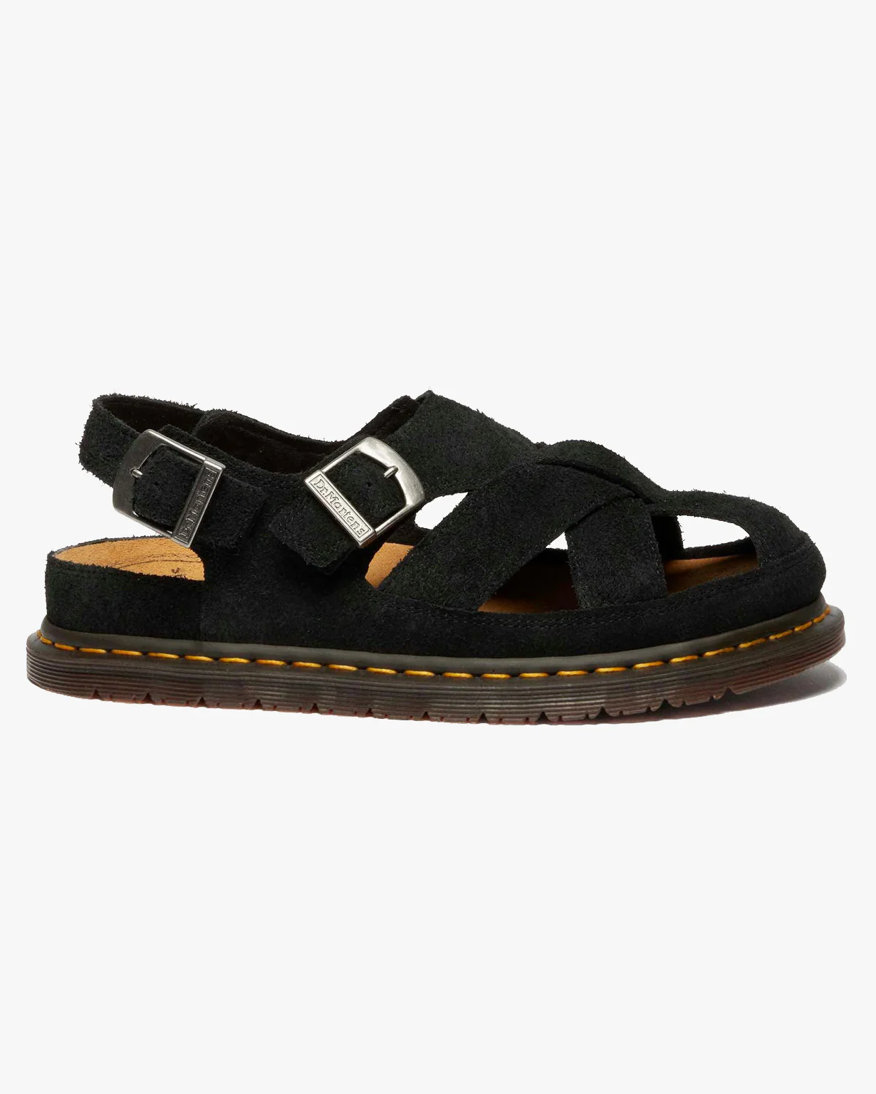 Dr Martens Archive Plush Suede Fisherman Sandals - Black - Image 3