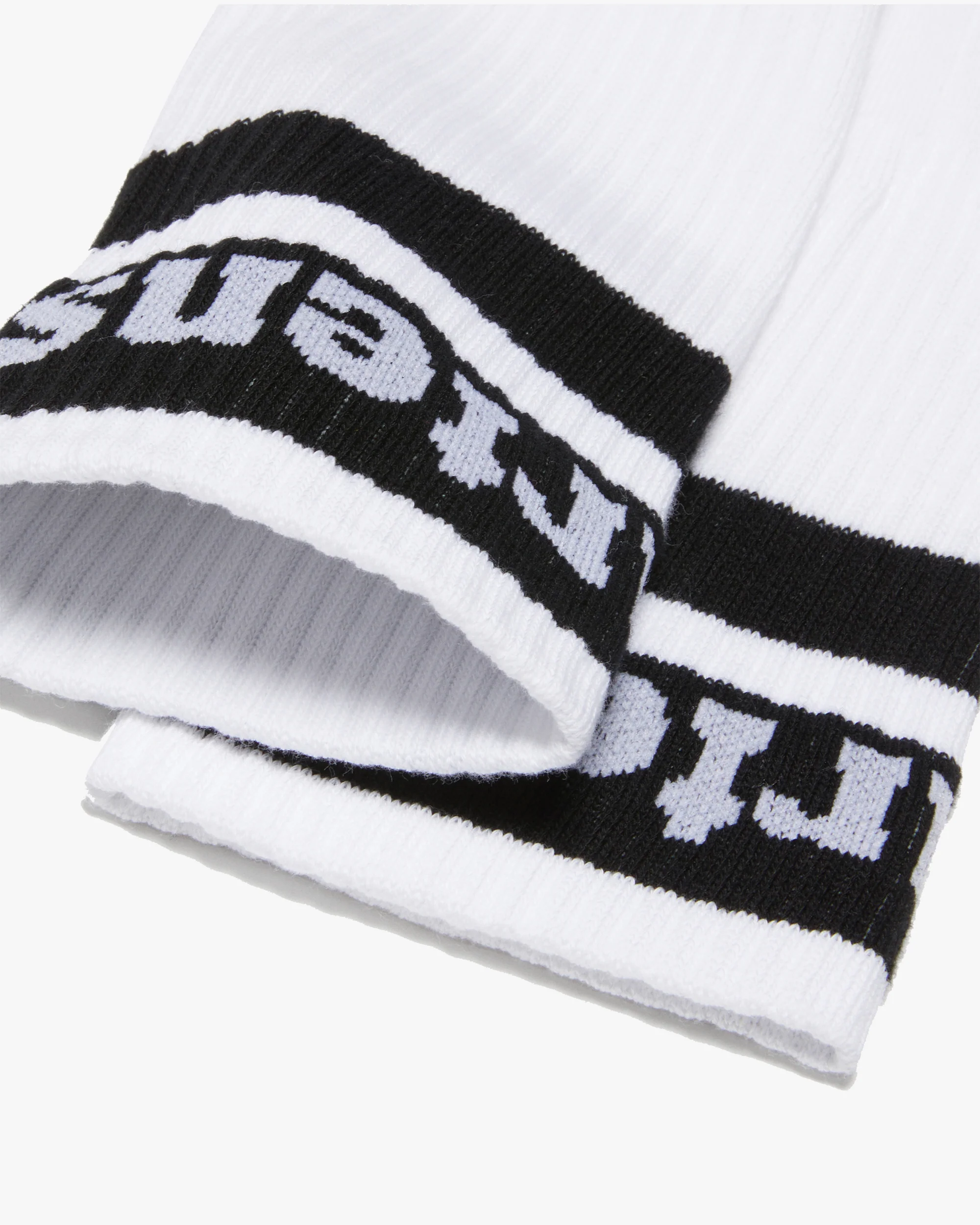 Dr Martens Athletic Logo Organic Cotton Blend Socks - White / Black - Image 3
