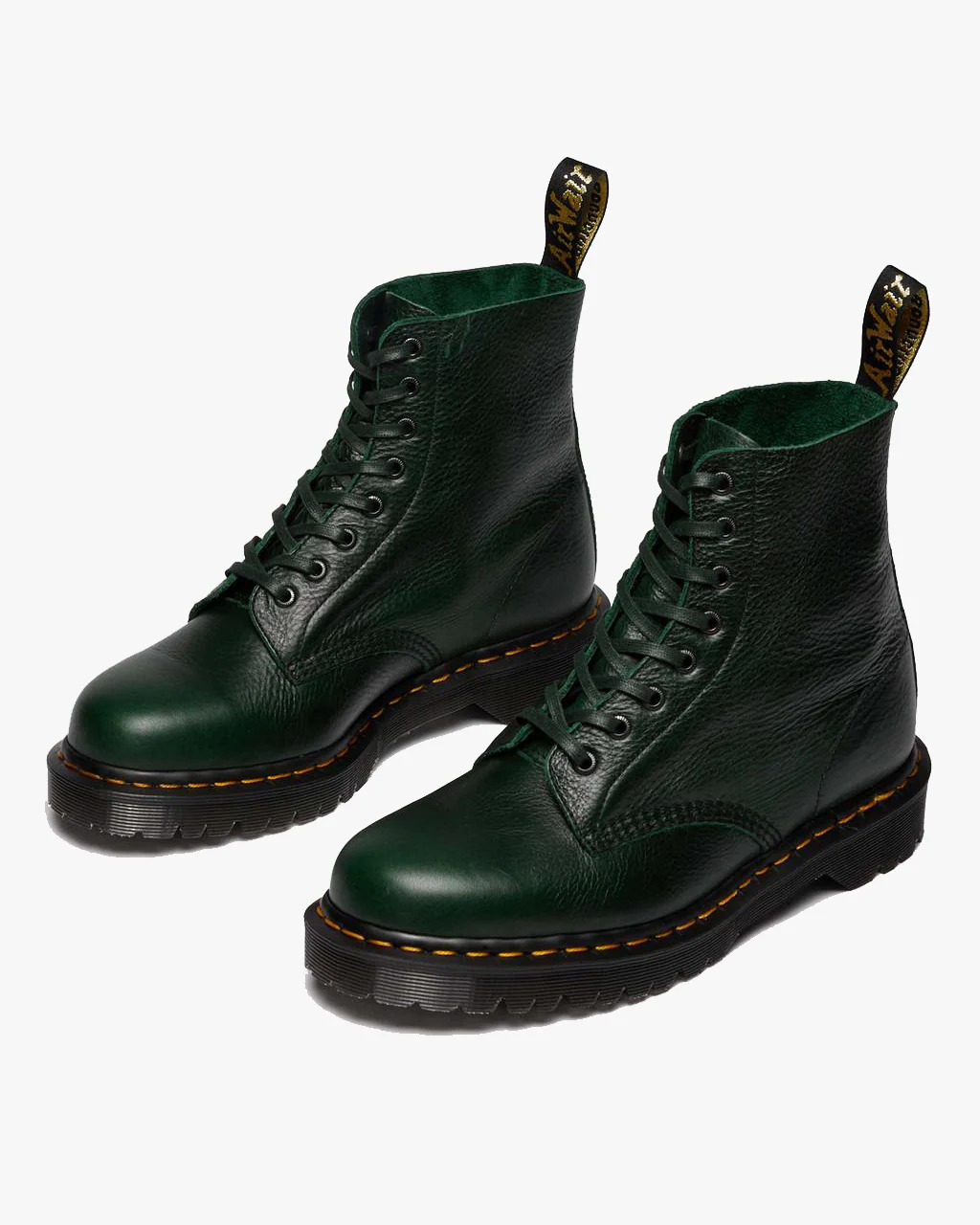 Dr Martens Made In England 1460 Pascal Boots - Green Buckingham - Image 5