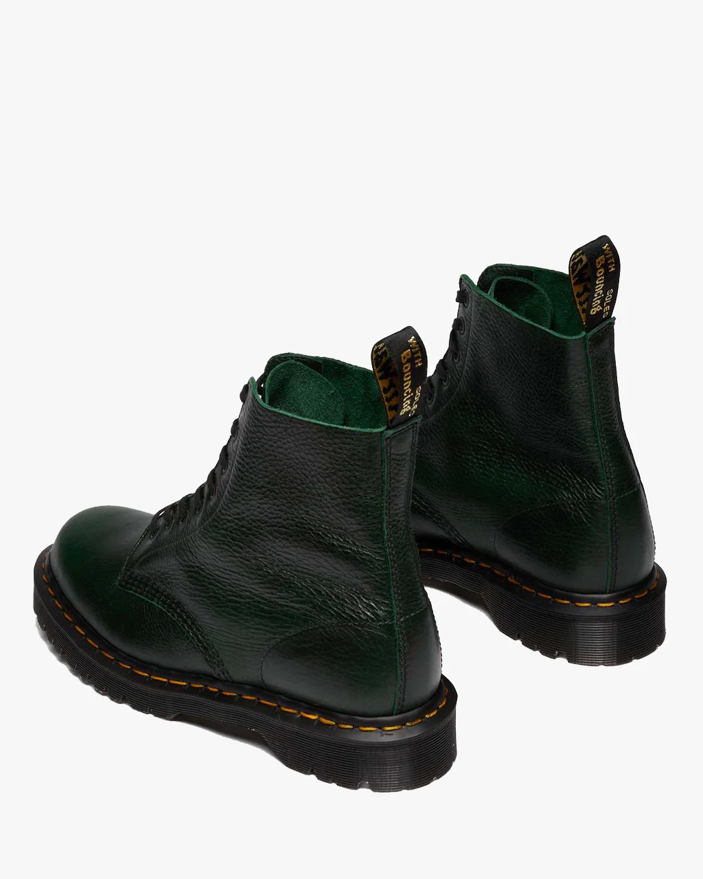 Dr Martens Made In England 1460 Pascal Boots - Green Buckingham - Image 6