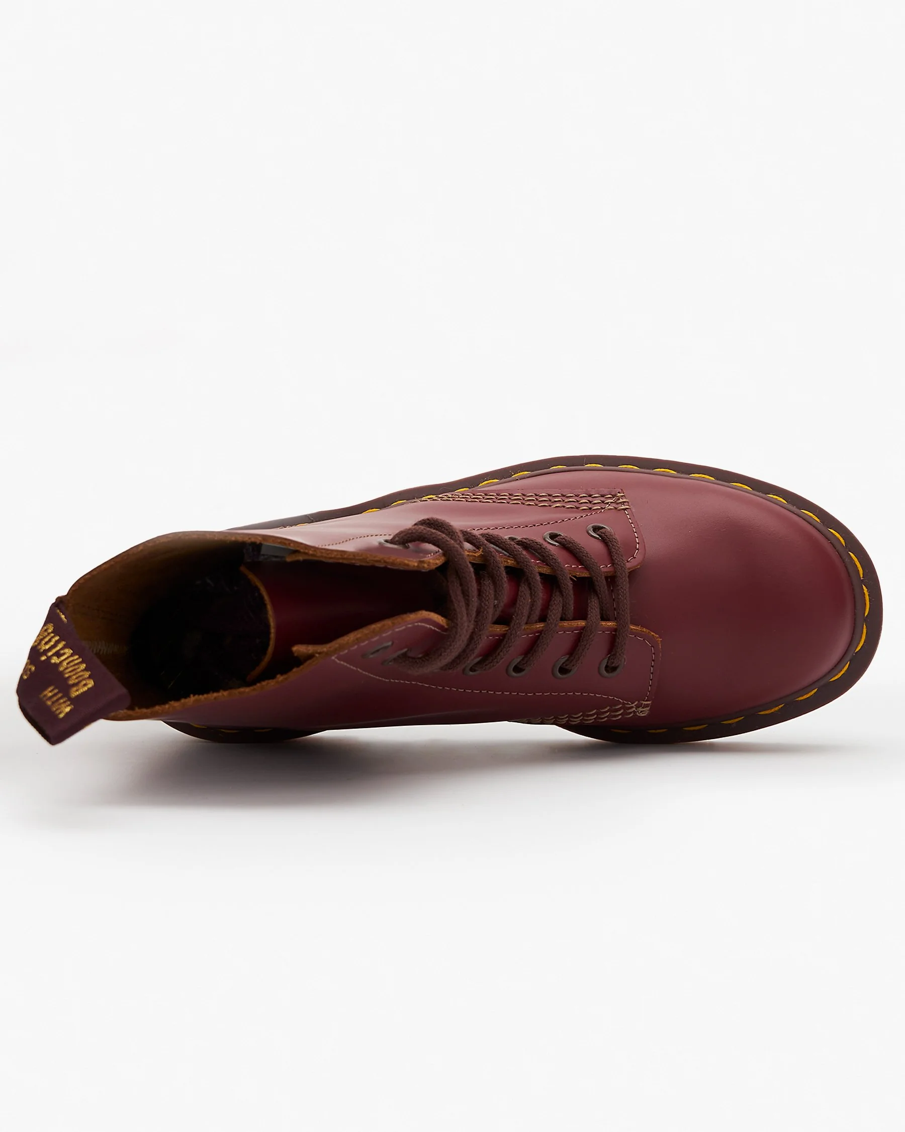 Dr Martens Made In England Vintage 1460 Boots - Oxblood Quilon - Image 4