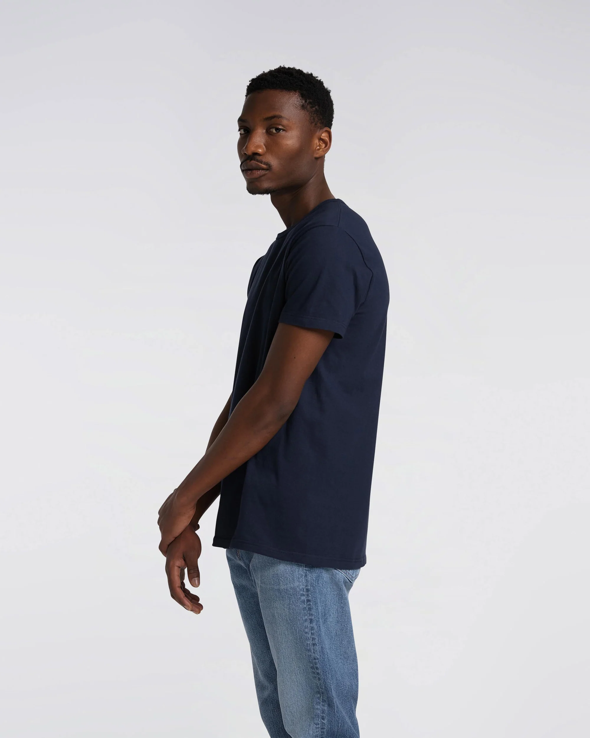 Edwin Double Pack S/S Tees - Navy Blazer - Image 3