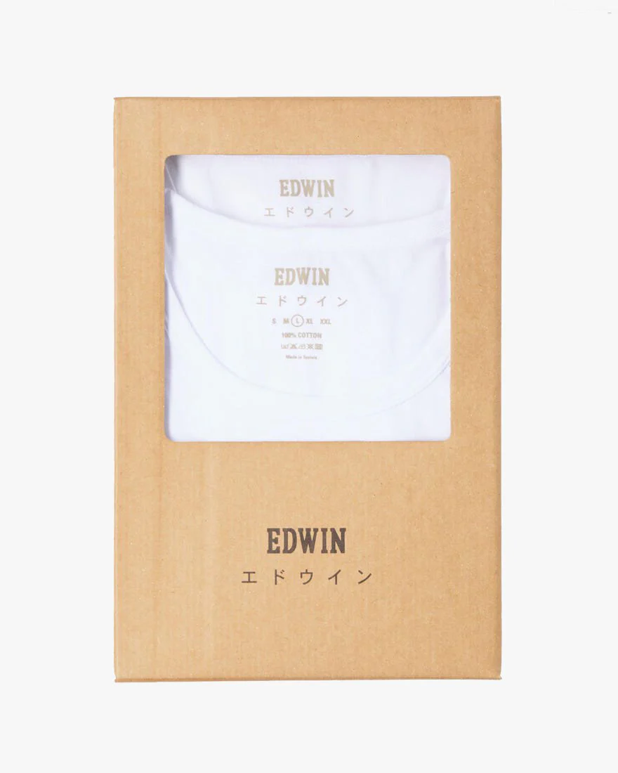 Edwin Double Pack S/S Tees - White