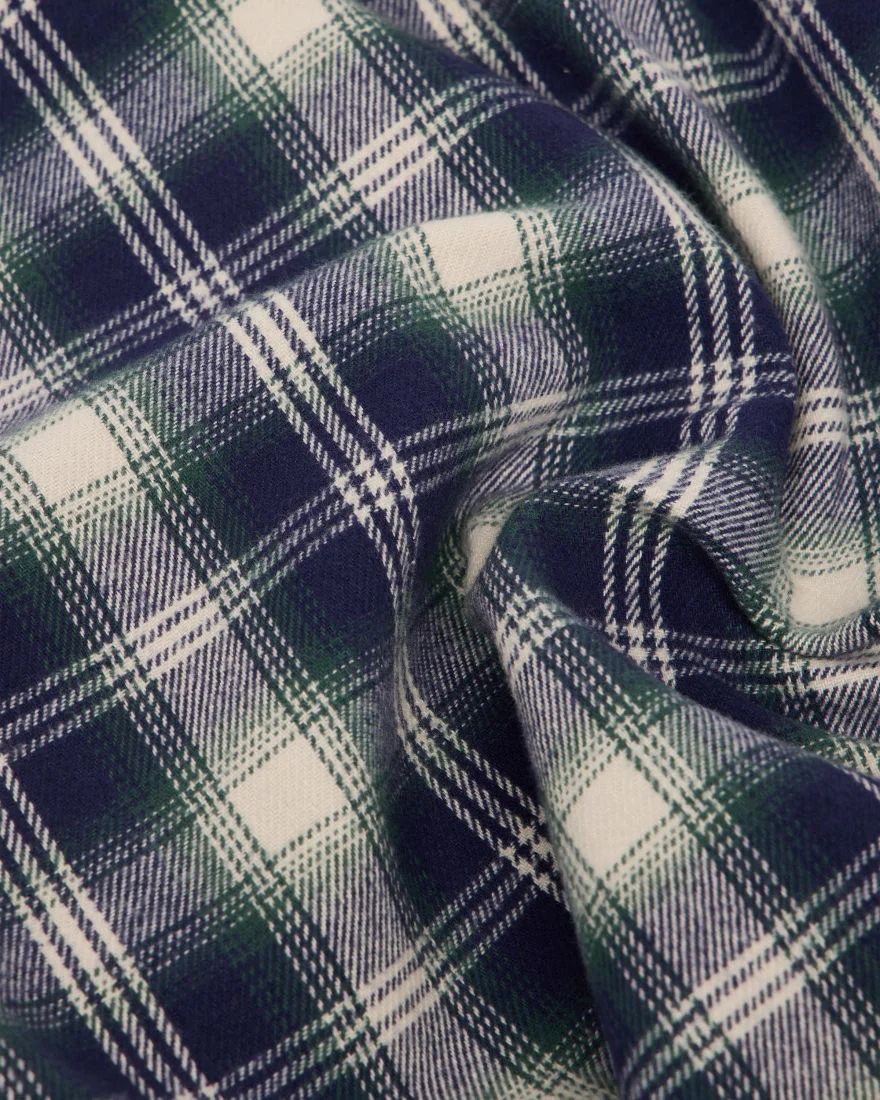Edwin L/S Work Shirt - Navy / Green - Image 8