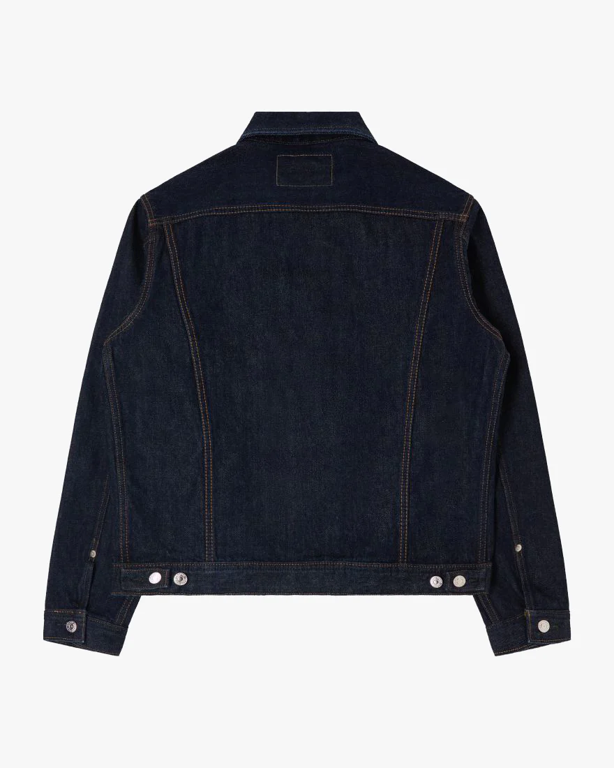 Edwin Made In Japan Denim Jacket - 14oz Kurabo Recycled Red Selvage Denim / Blue Rinsed - Image 7